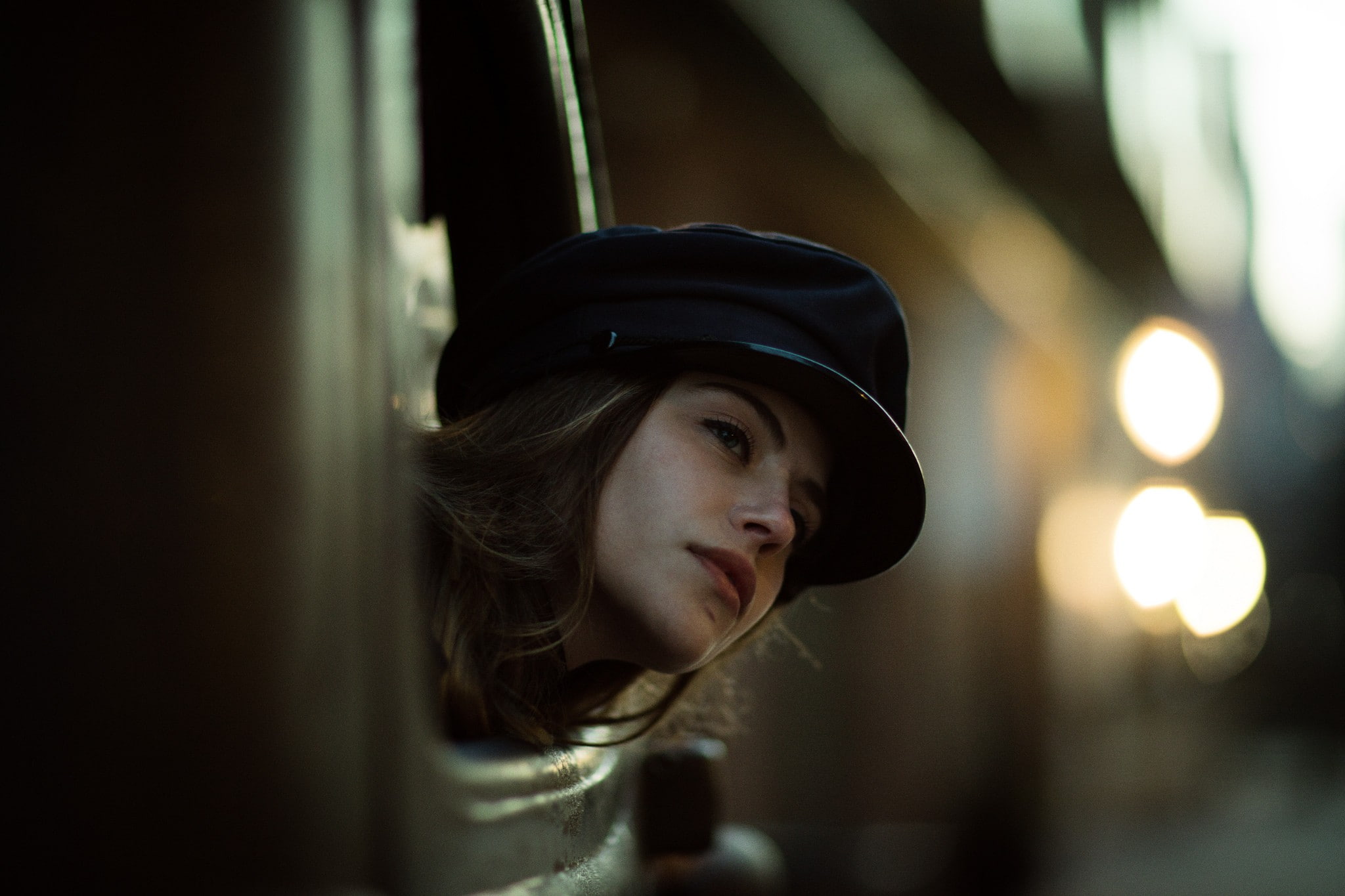 scars, clothing, headshot, architecture, beige, waiting, 1080P, focus on foreground, portrait, selective focus, one person, window, women, brunette, looking out window, HD Wallpaper