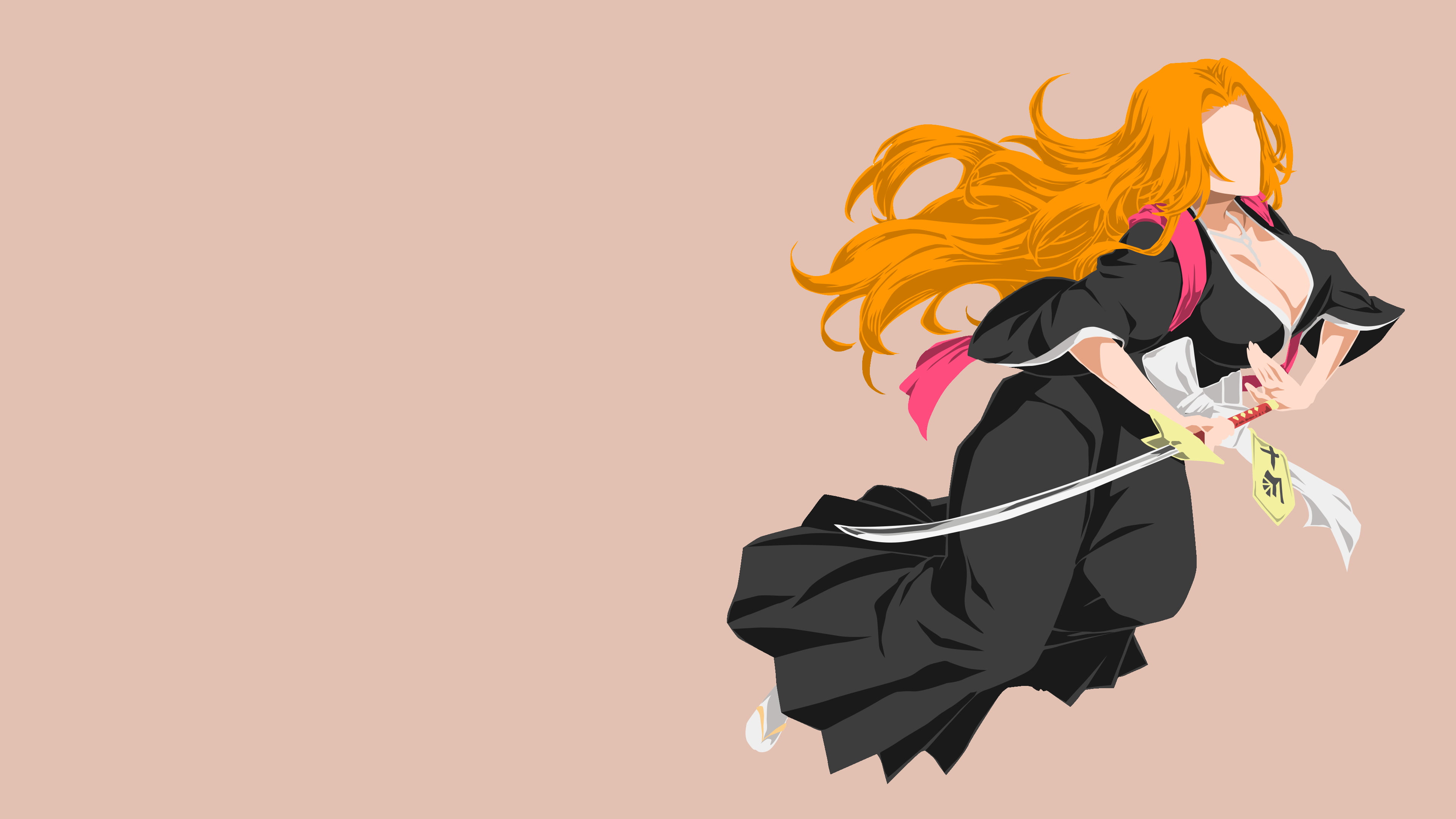 Minimalist, Rangiku Matsumoto, Bleach, 4K, HD Wallpaper