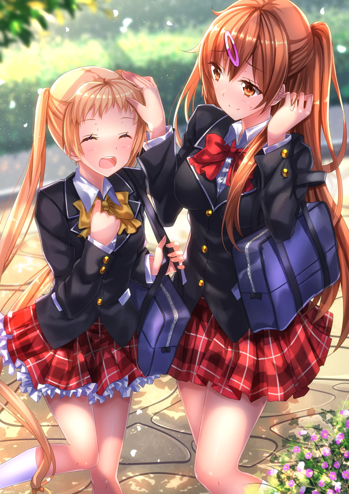 people, real people, 720P, costume, Nibutani Shinka, females, women, Dekomori Sanae, nature, Chuunibyou demo Koi ga Shitai!, child, togetherness, Swordsouls, Phone HD Wallpaper