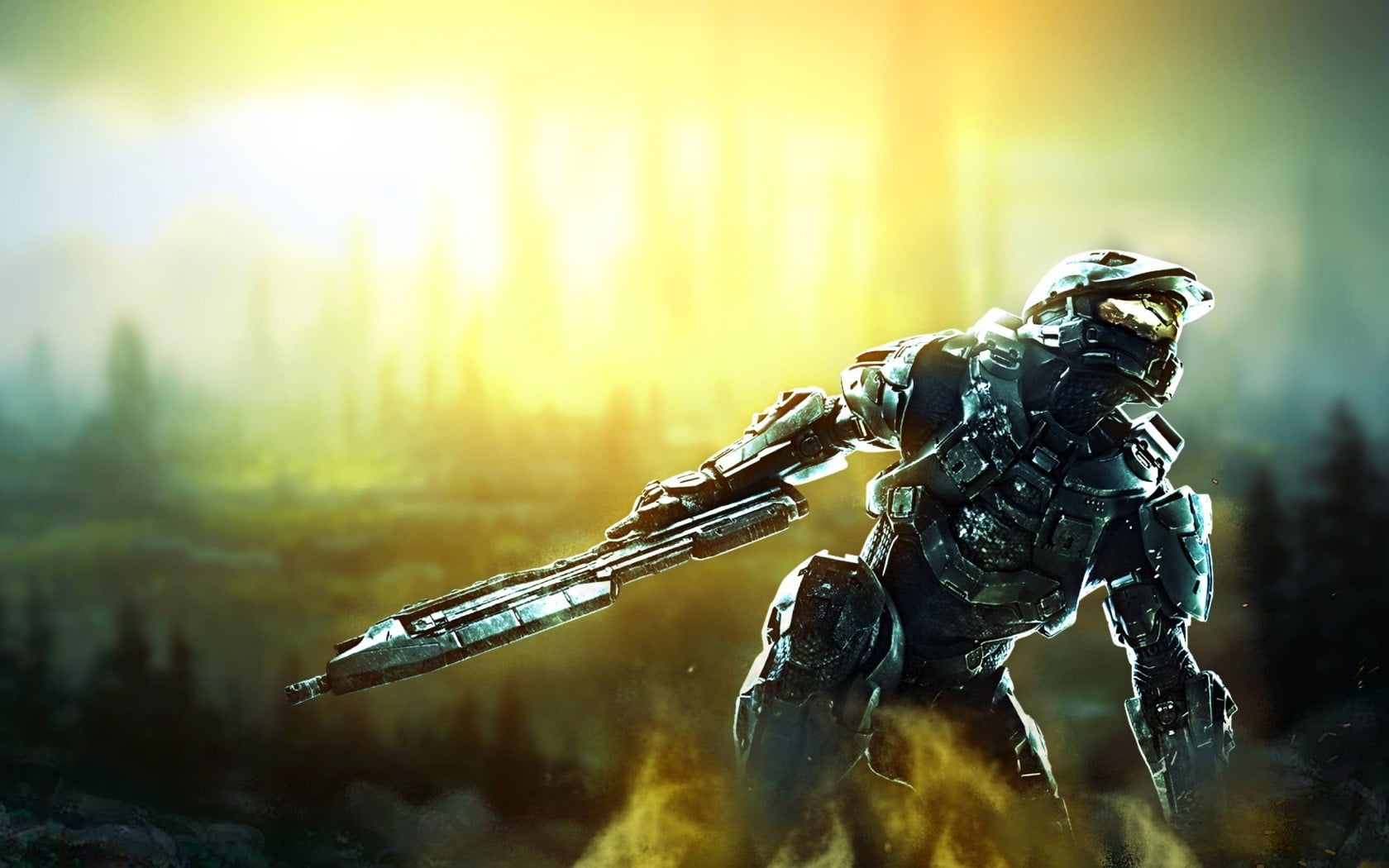 full length, one animal, nature, focus on foreground, land, day, aggression, spooky, animals in the wild, animal wildlife, sport, Halo 4, people, yellow, HD Wallpaper