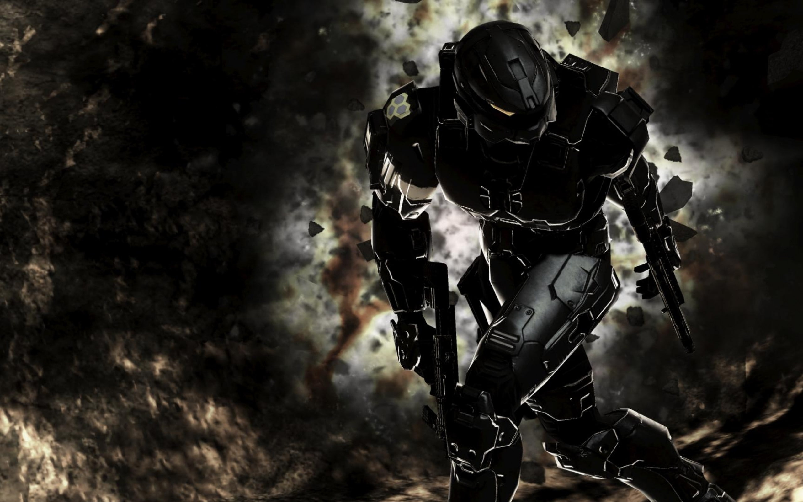 Halo, smoke - physical structure, activity, sign, technology, unrecognizable person, nature, adult, sport, people, day, Bungie, military, gas mask, obscured face, HD Wallpaper