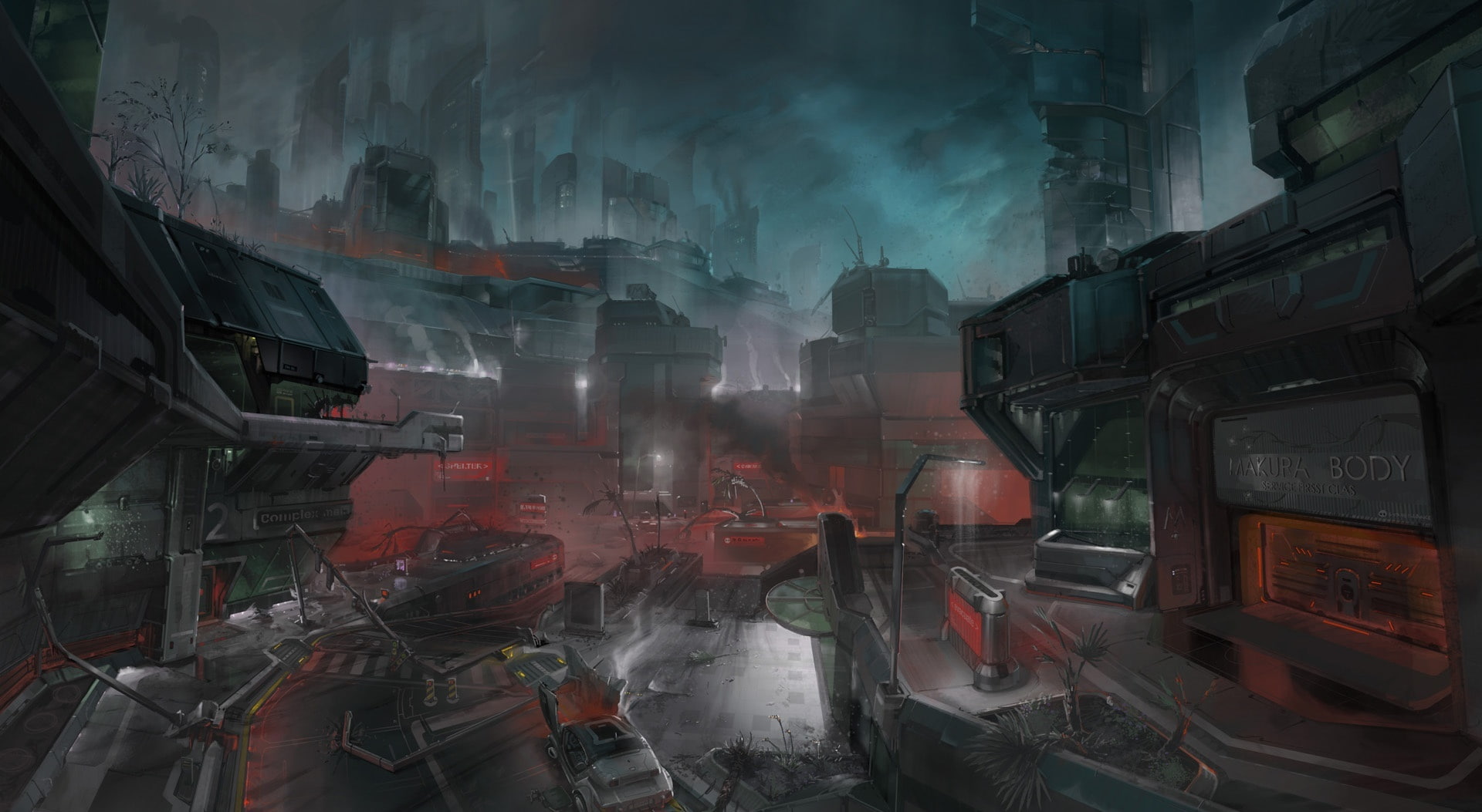 ODST, warning sign, outdoors, nature, destruction, built structure, communication, Halo, Games, sign, pollution, sky, no people, city life, building exterior, HD Wallpaper