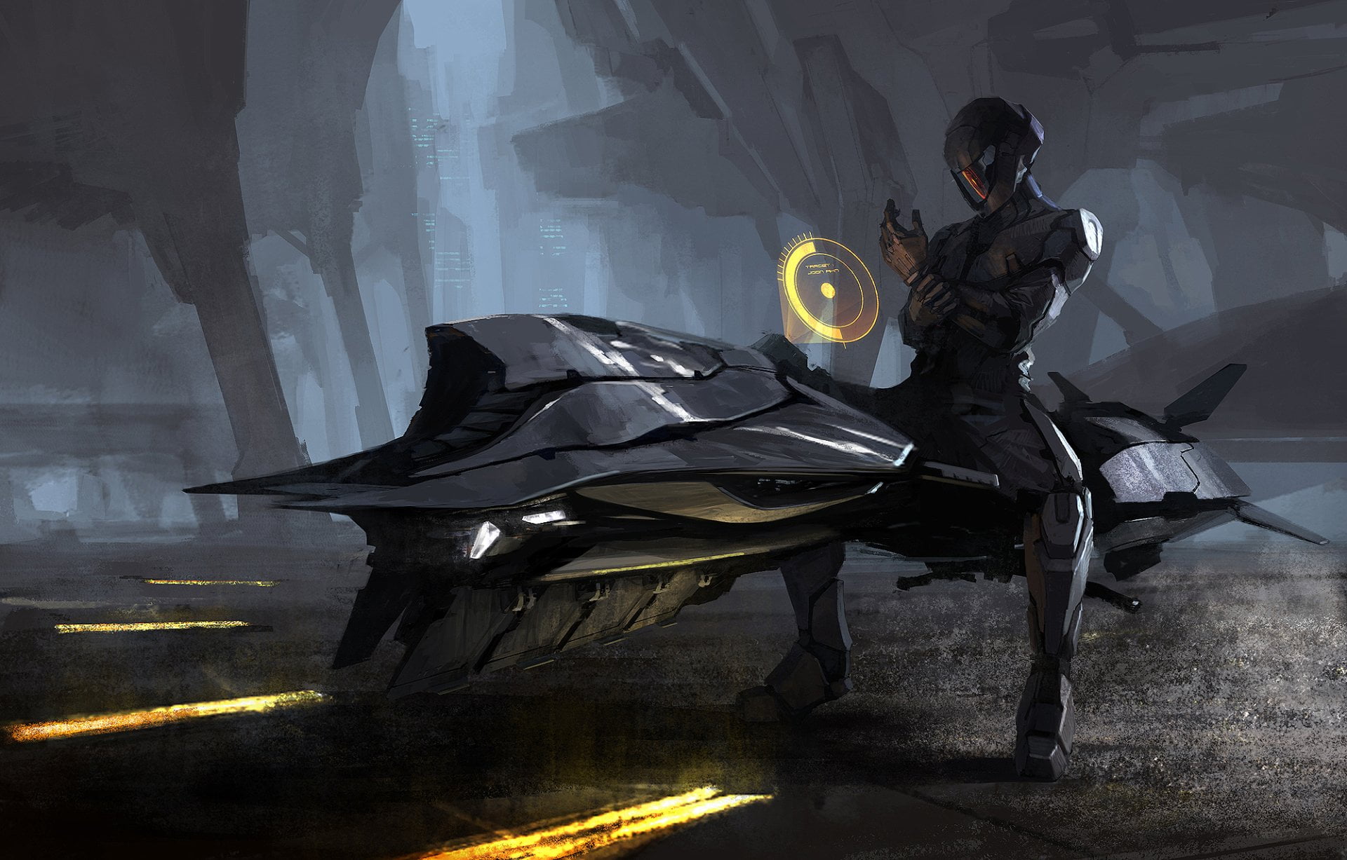 digital, day, lifestyles, digital composite, clothing, illuminated, man, Vehicle, sitting, young adult, standing, representation, Hover Bike, Sci Fi, riding, HD Wallpaper