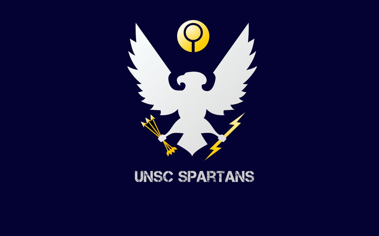 unsc, indoors, blue, computer icon, representation, 720P, spartans, nature, black background, logo, creativity, star shape, shape, yellow, art and craft, HD Wallpaper