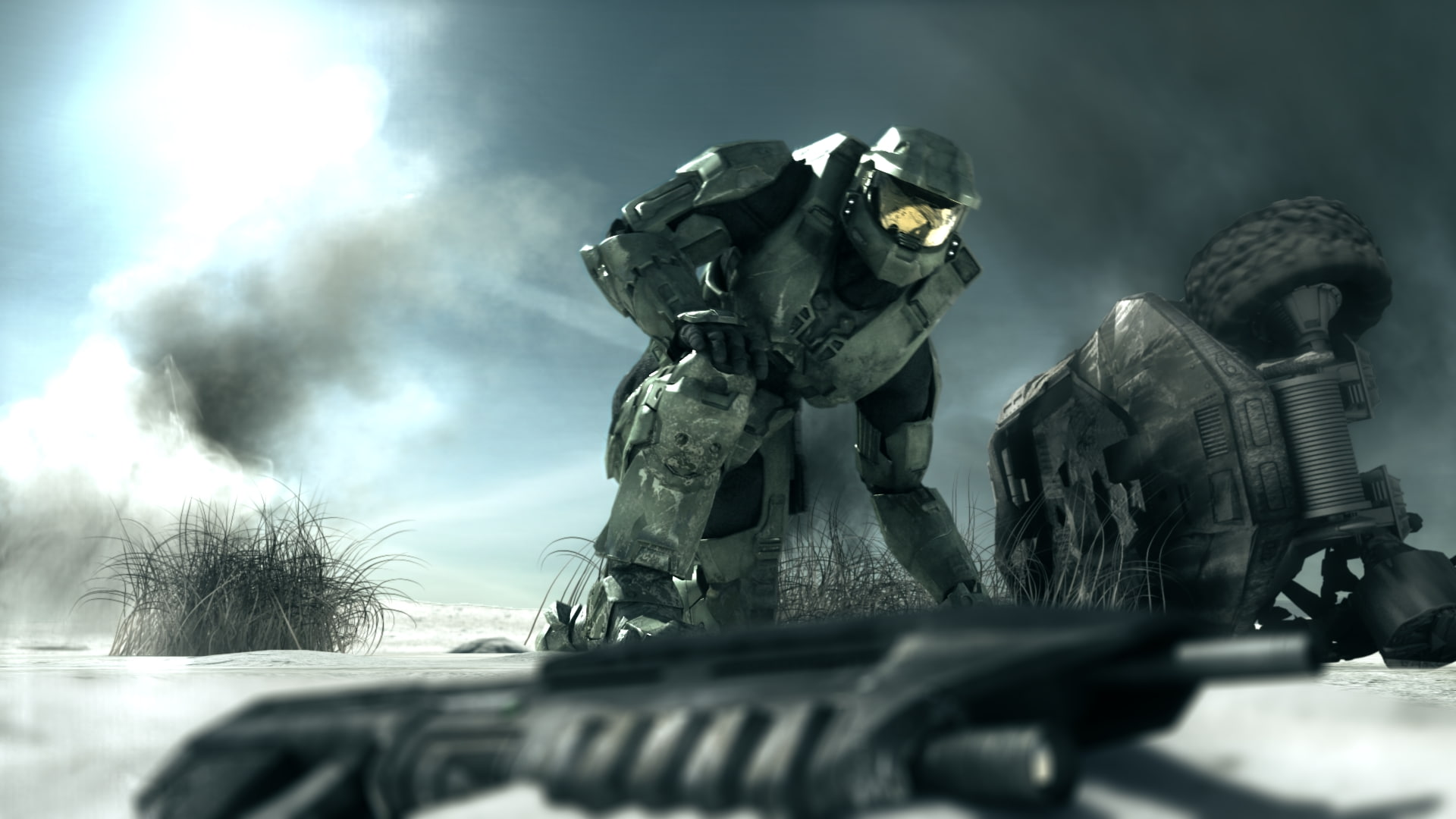 1080P, video, halo, vehicle, helmet, games, video games, armor, warrior, HD Wallpaper