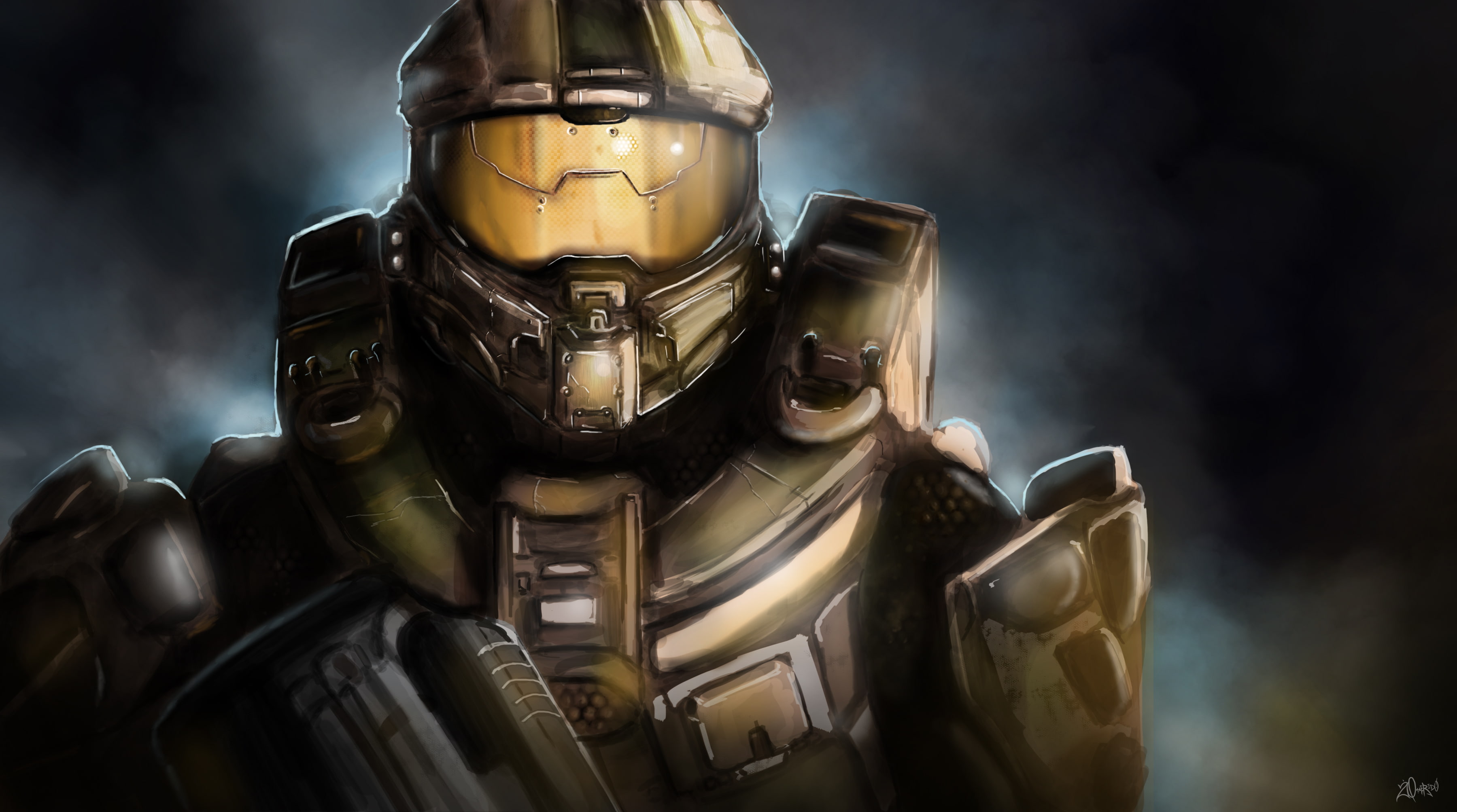armor, games, warriors, halo, helmet, 2K, HD Wallpaper