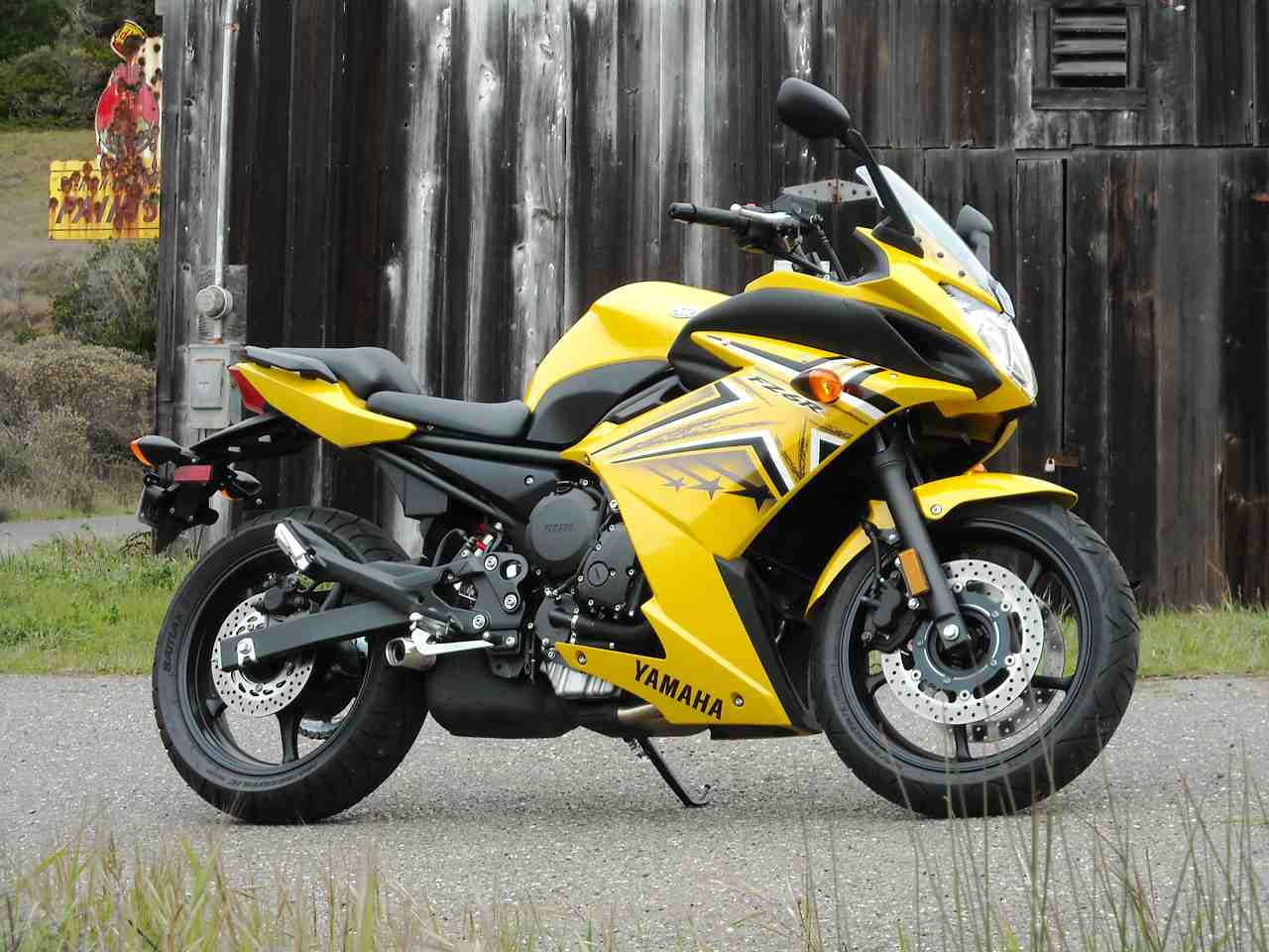 right, FZ6R, hd, art, Yamaha, motorcycles, 720P, 09, Yellow, fzr, HD Wallpaper