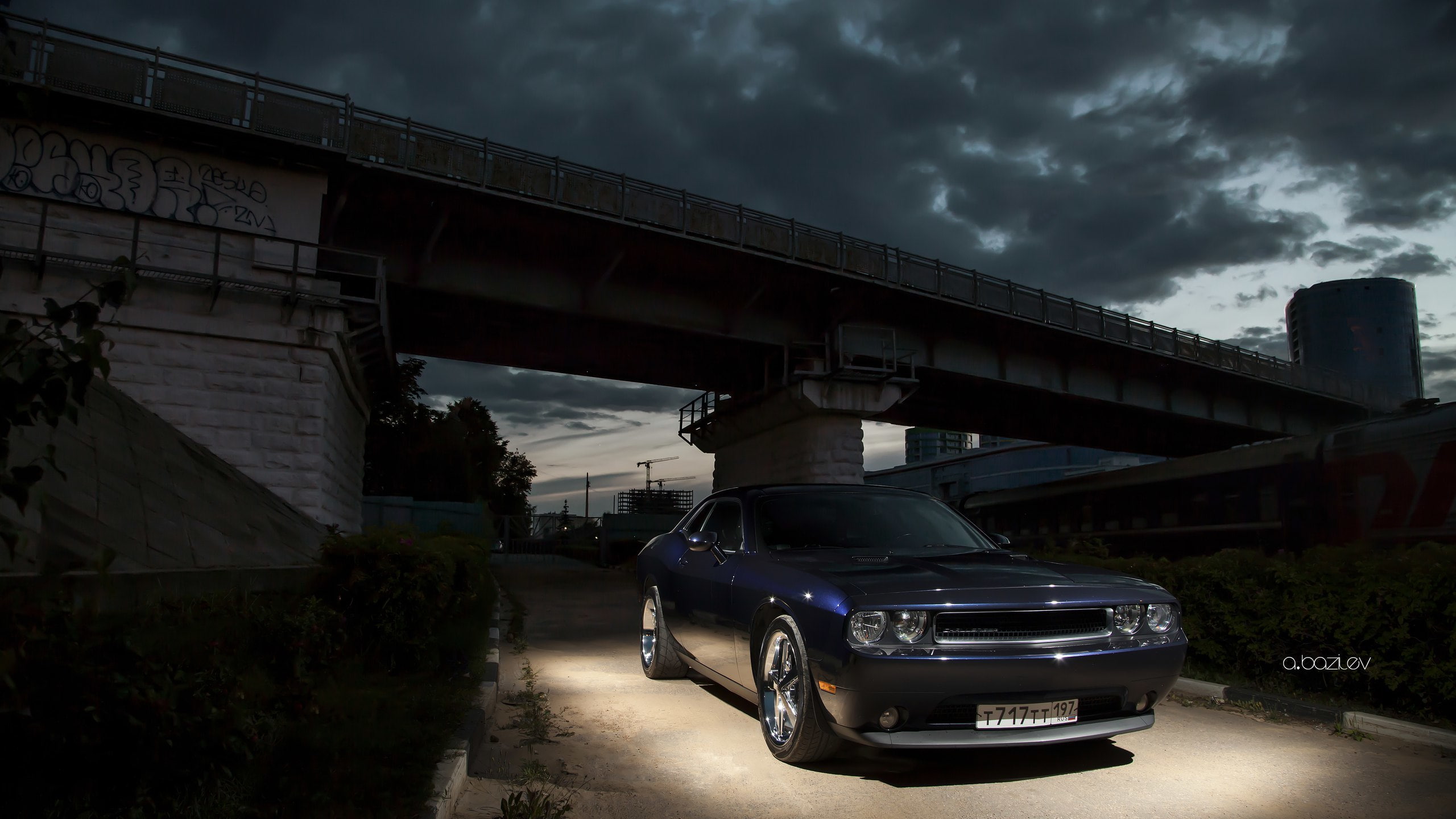 auto, Alexander Bazilev, 2K, machine, Alexander Bazylev, photographer, Alex Bazilev, photography, bridge, Dodge, HD Wallpaper