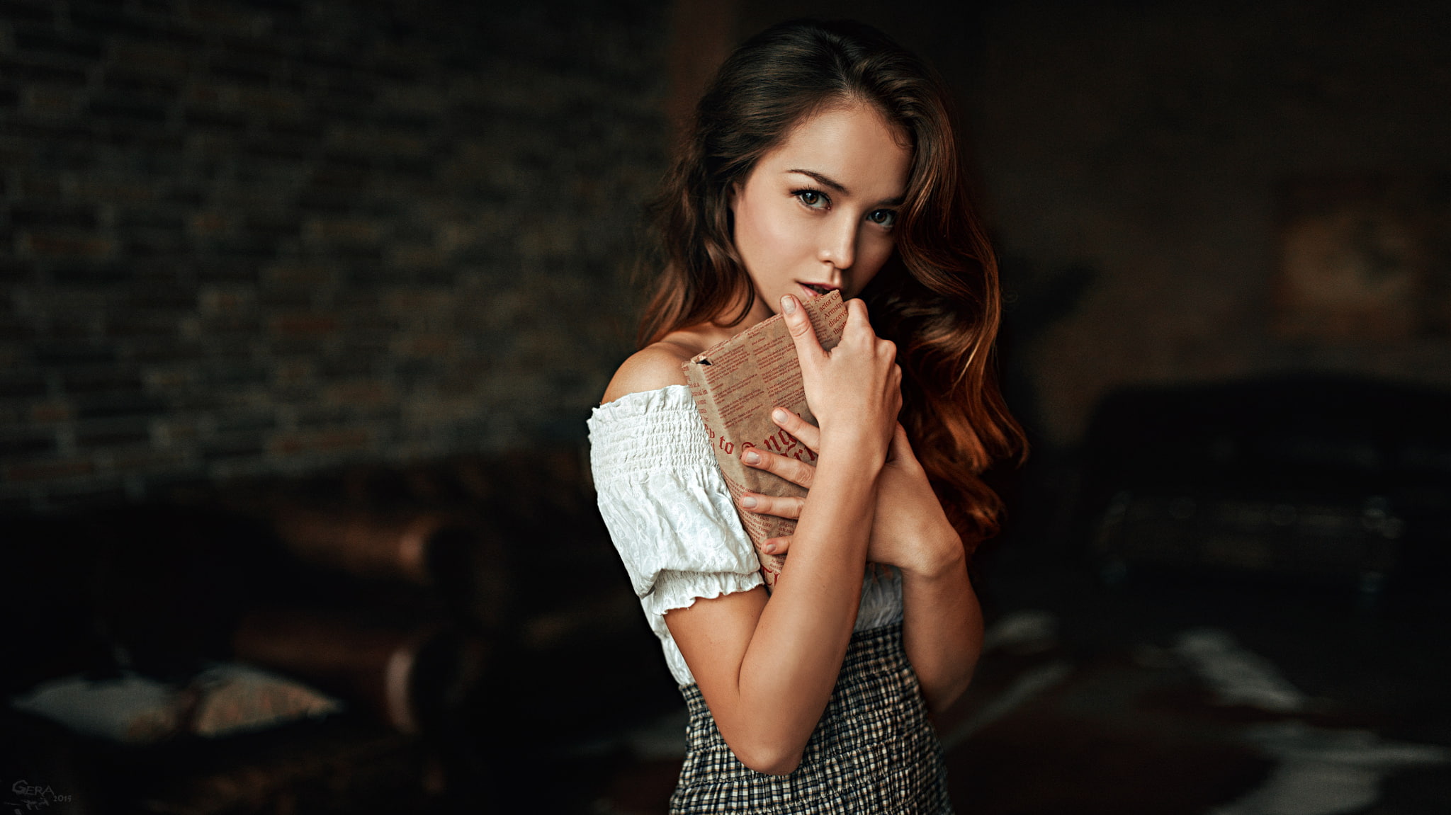 Anastasia Zonova, Dress, Model, Lips, Hair, Legs, Room, Look, 1080P, Beautiful, Book, Girl, HD Wallpaper
