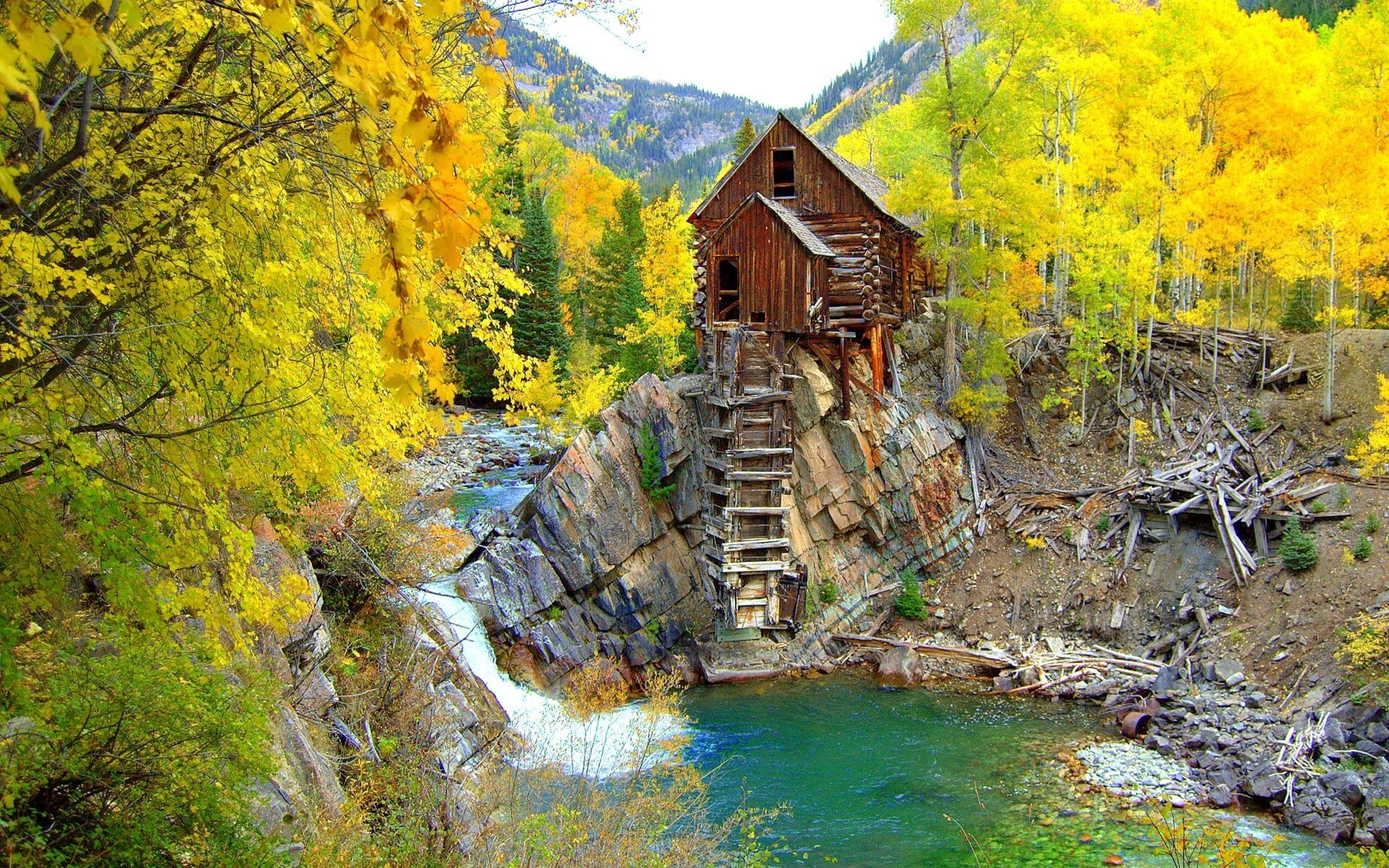 crystal, colorado, usa, 1080P, mill, landscape, HD Wallpaper