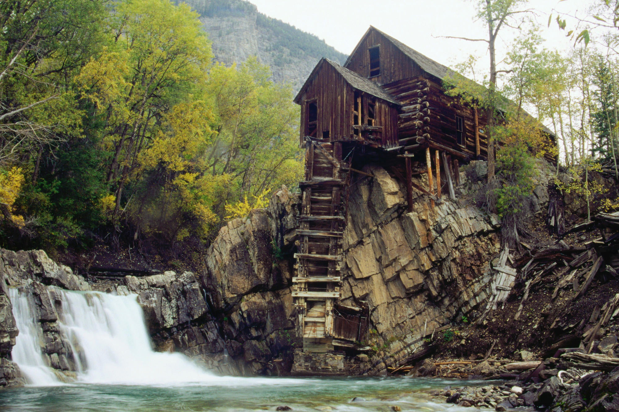 architecture, land, tree, colorado, river, 1080P, outdoors, mill, flowing water, water, flowing, beauty in nature, plant, motion, forest, scenics - nature, HD Wallpaper