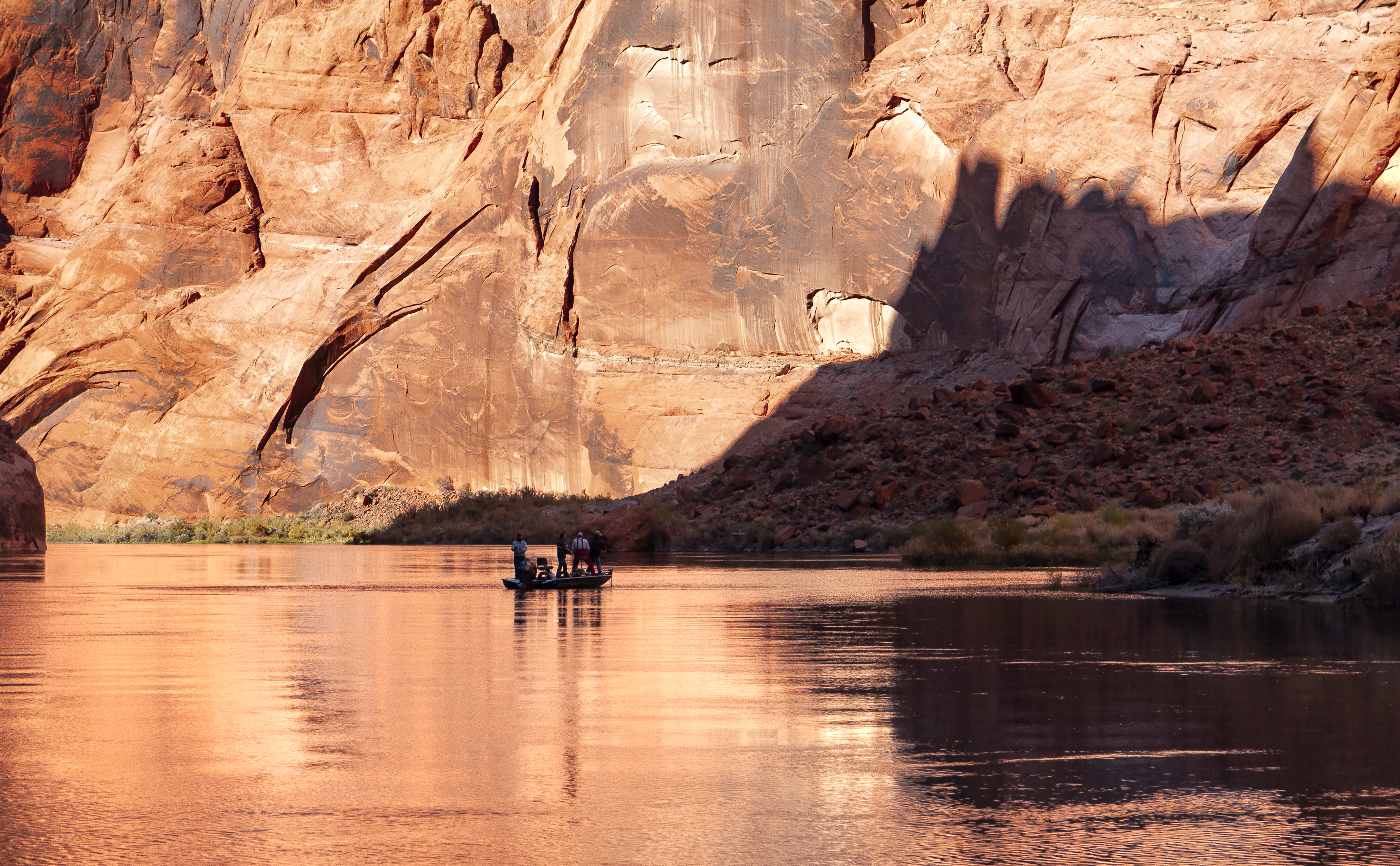 no people, human, non-urban scene, vehicle, canyon, boat, colorado river, person, tranquil scene, eroded, waterfront, mesa, physical geography, transportation, HD Wallpaper