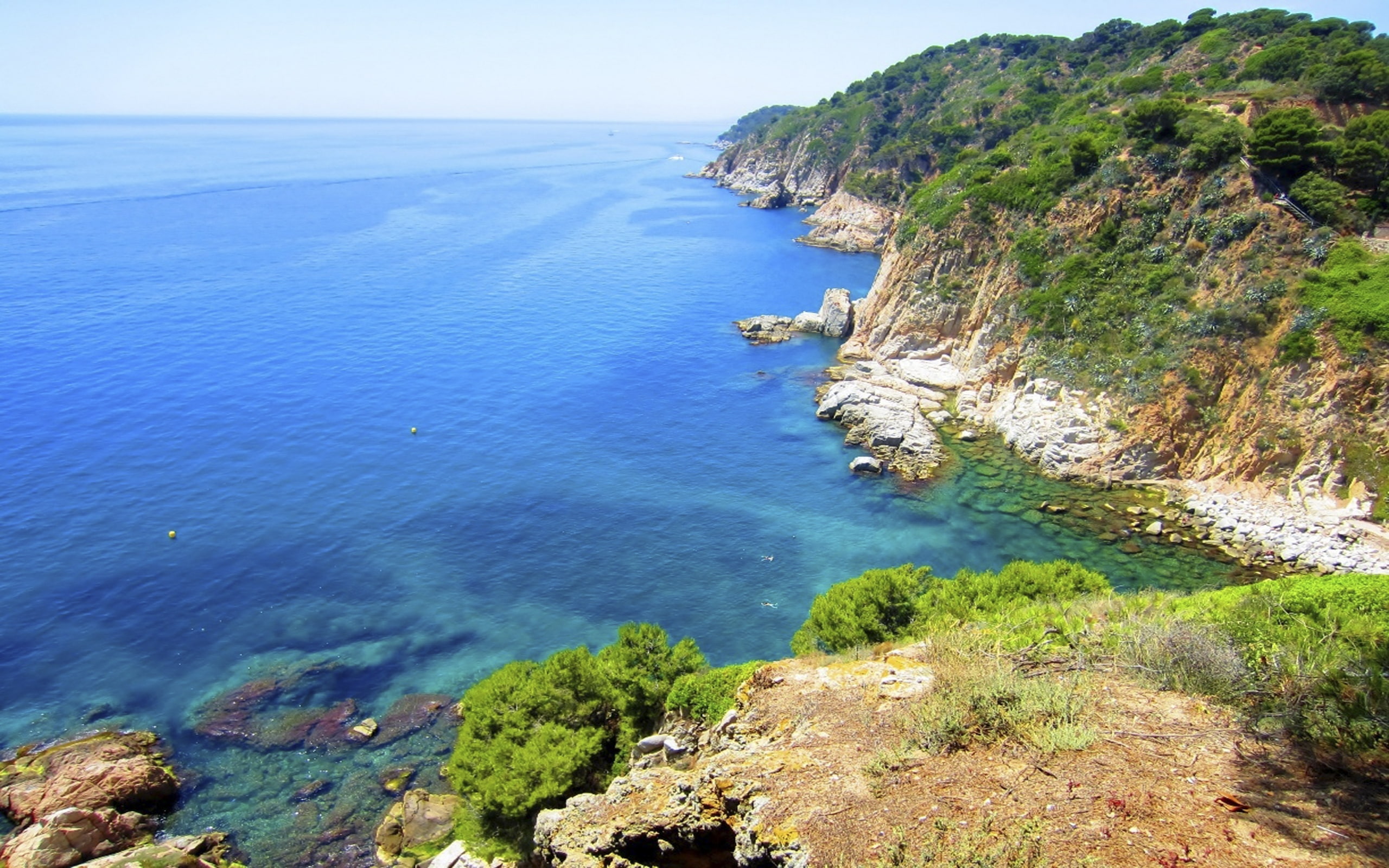 spain, viewpoint, tossa, de, selva, ma, la, mar, 2K, anet, re, HD Wallpaper