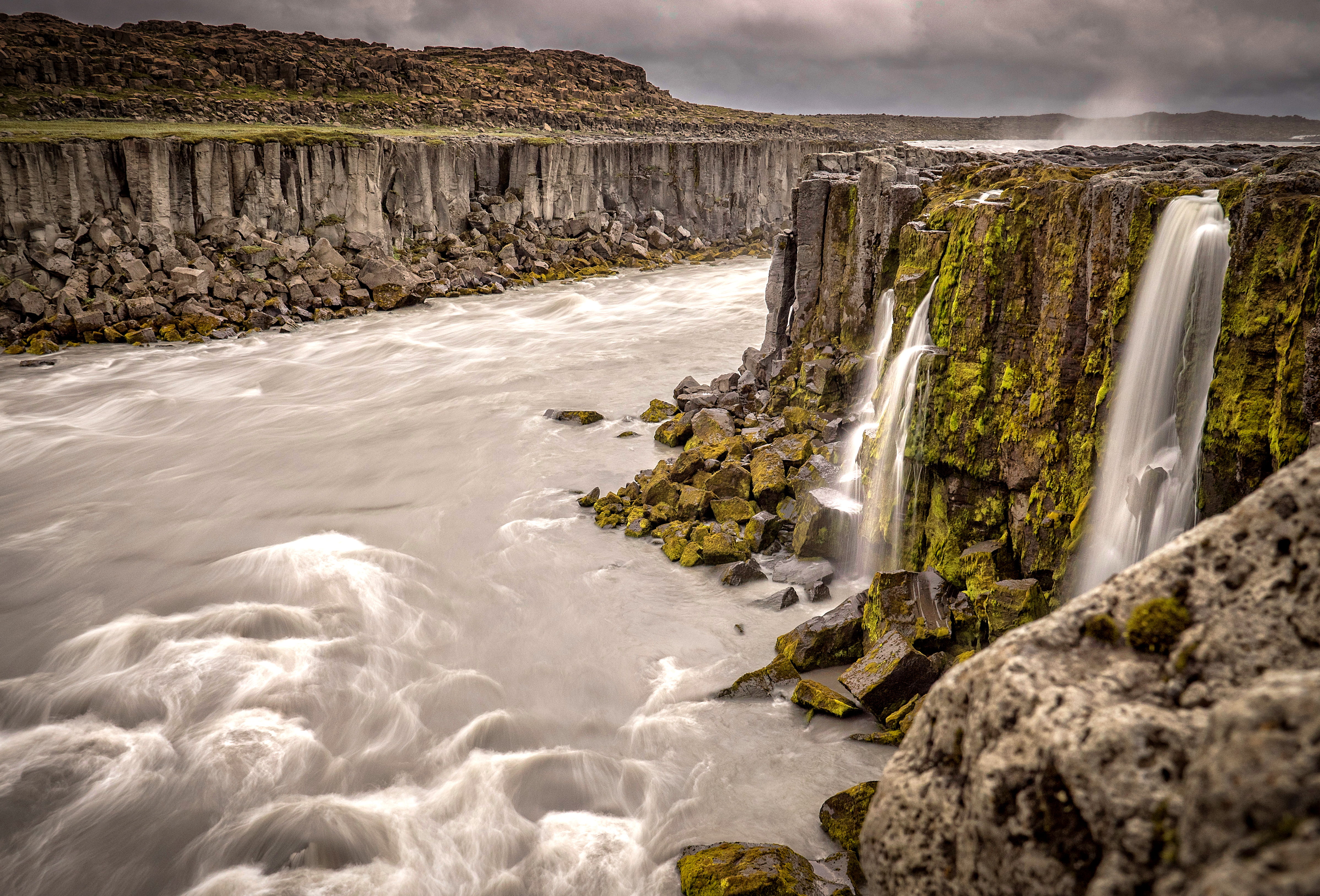 river, illustration, iceland, cascada, waterfall, scenics, outdoors, rock - Object, 4K, nature, water, islandia, landscape, Rubio, Selfoss, HD Wallpaper
