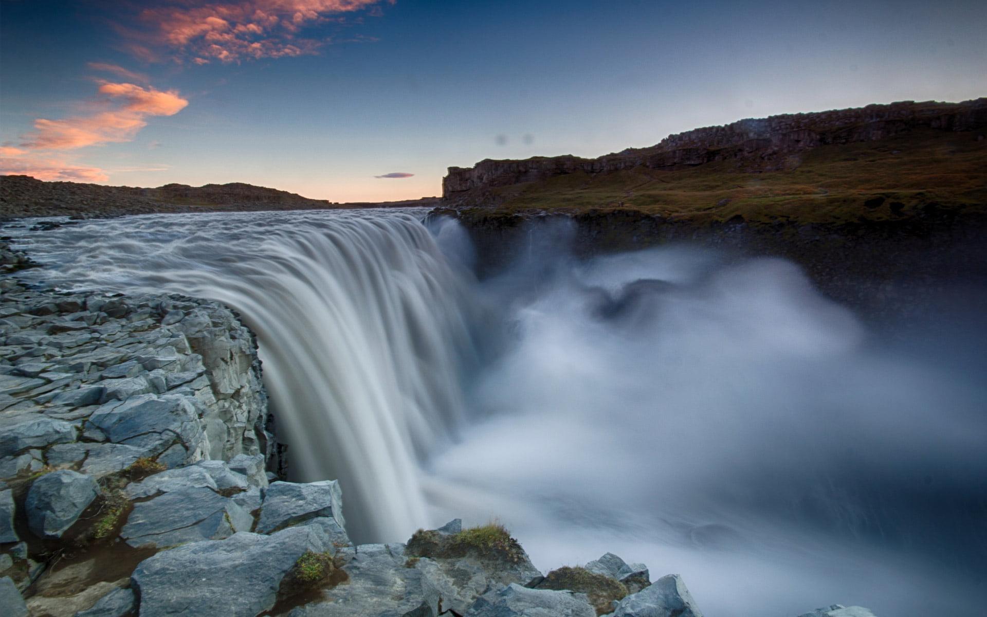 waterfall, idyllic, sky, motion, non-urban scene, power in nature, blurred motion, 1080P, scenics - nature, water, nature, beauty in nature, catarata, HD Wallpaper