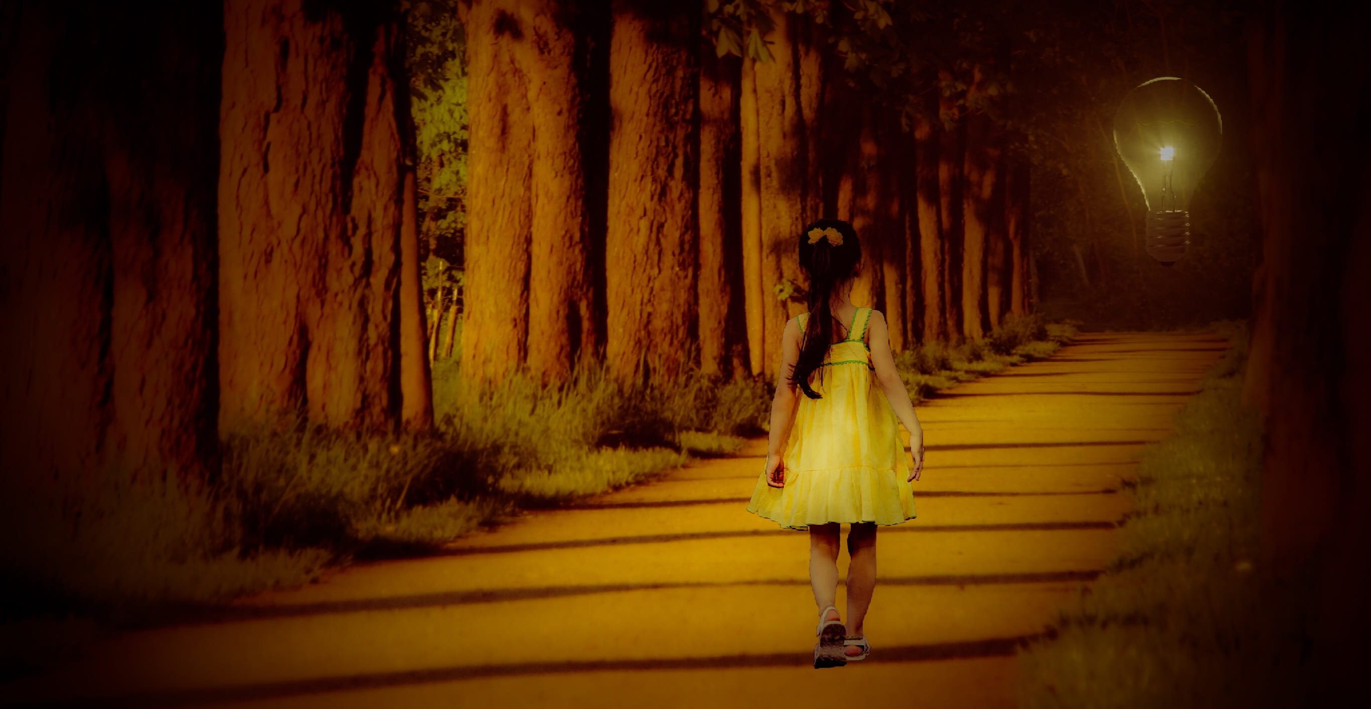 lifestyles, city, feeling, architecture, guide, real people, horror, little girl, street, survive, jungle, adult, outdoors, girl, footpath, women, tree, HD Wallpaper