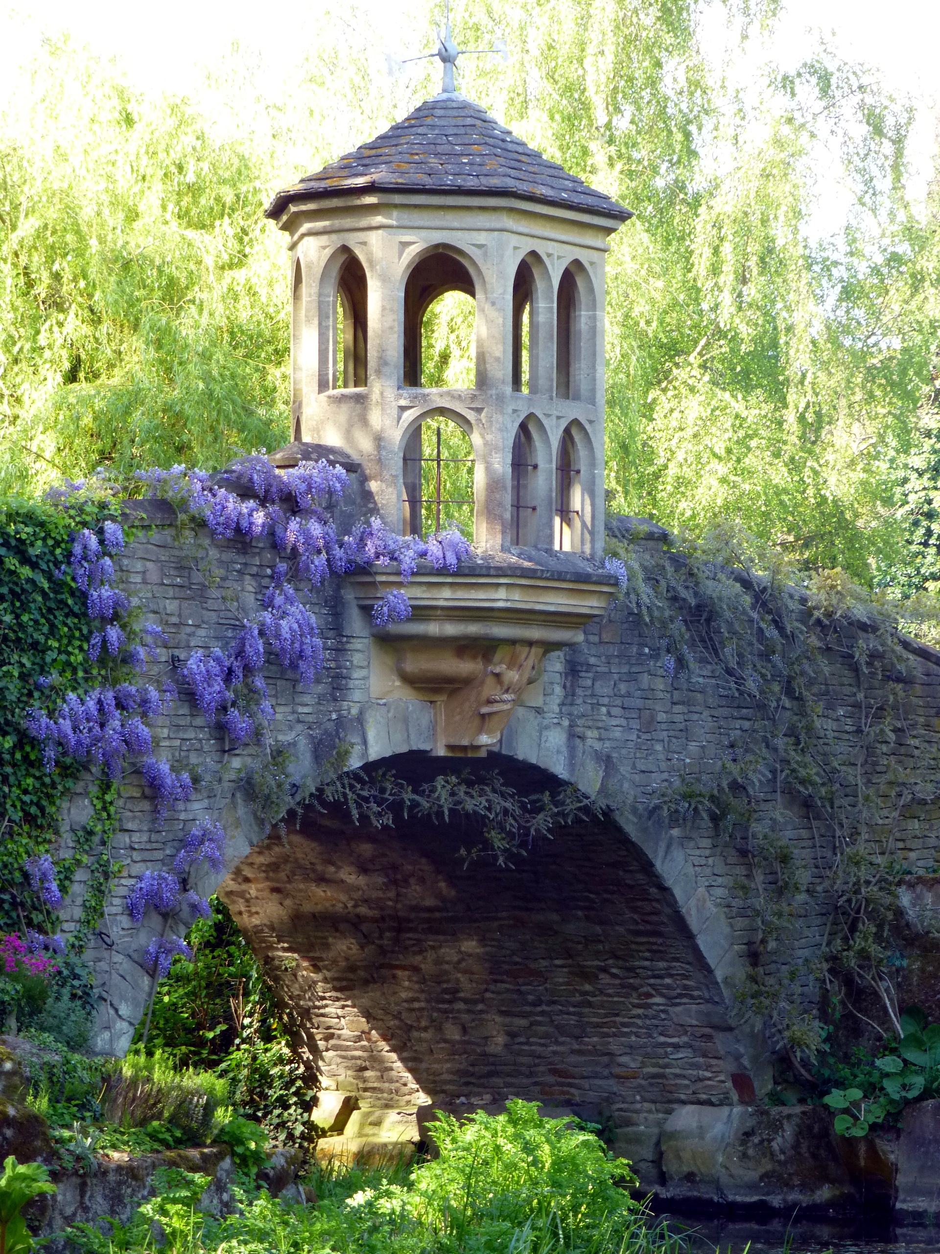 garden, day, natural, building, growth, nature, arch bridge, secret garden, flowering plant, bridge, spring, the past, wisteria, no people, summer, arch, Phone HD Wallpaper