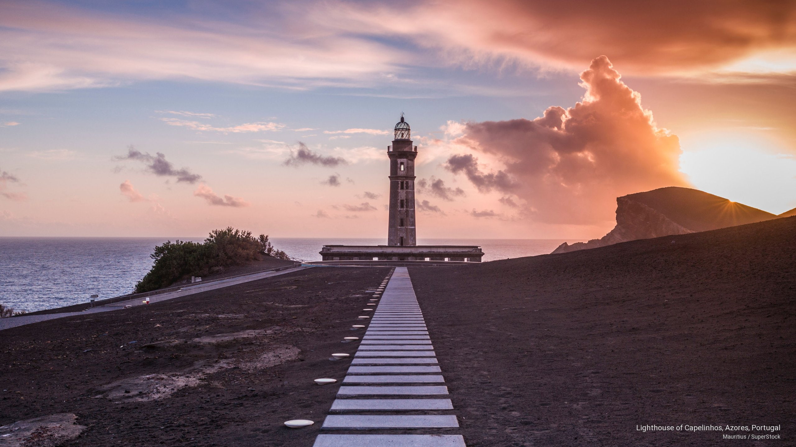 portugal, lighthouse, azores, capelinhos, 2K, Architecture, HD Wallpaper