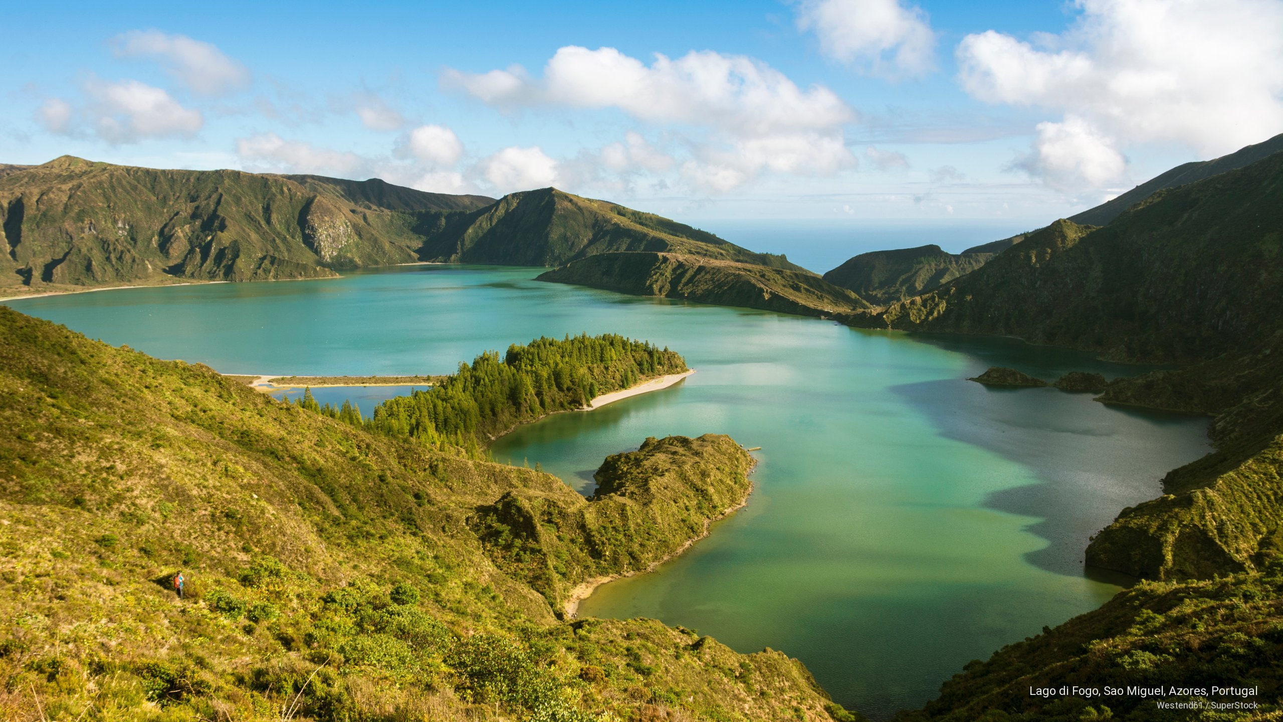 miguel, azores, di, Islands, fogo, 2K, portugal, lago, sao, HD Wallpaper
