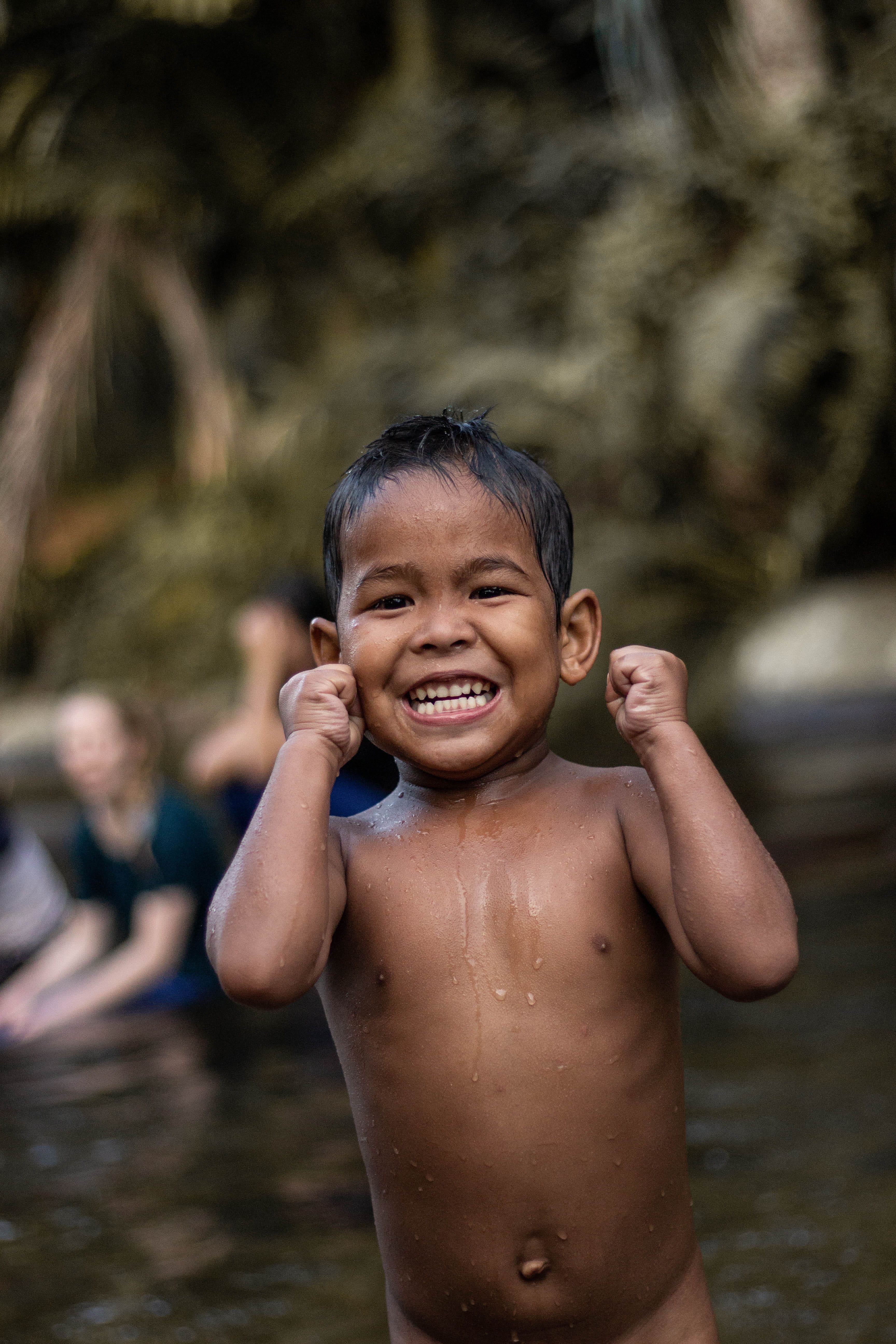 men, wet, river, leisure activity, one person, childhood, jungle, namu keeling, cute, focus on foreground, village, 5K, indonesia, lifestyles, portrait, Phone HD Wallpaper