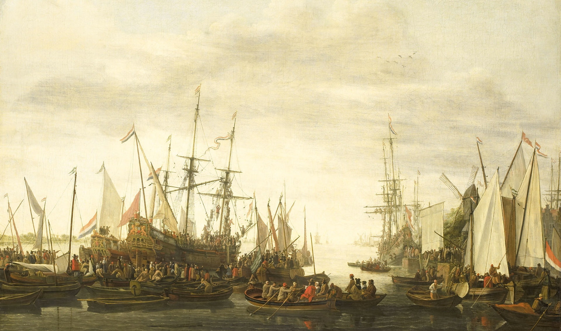 ship, boat, picture, sail, Dragging under the Keel of the Ship Surgeon, 1080P, Lieve Petersson Verschuer, HD Wallpaper