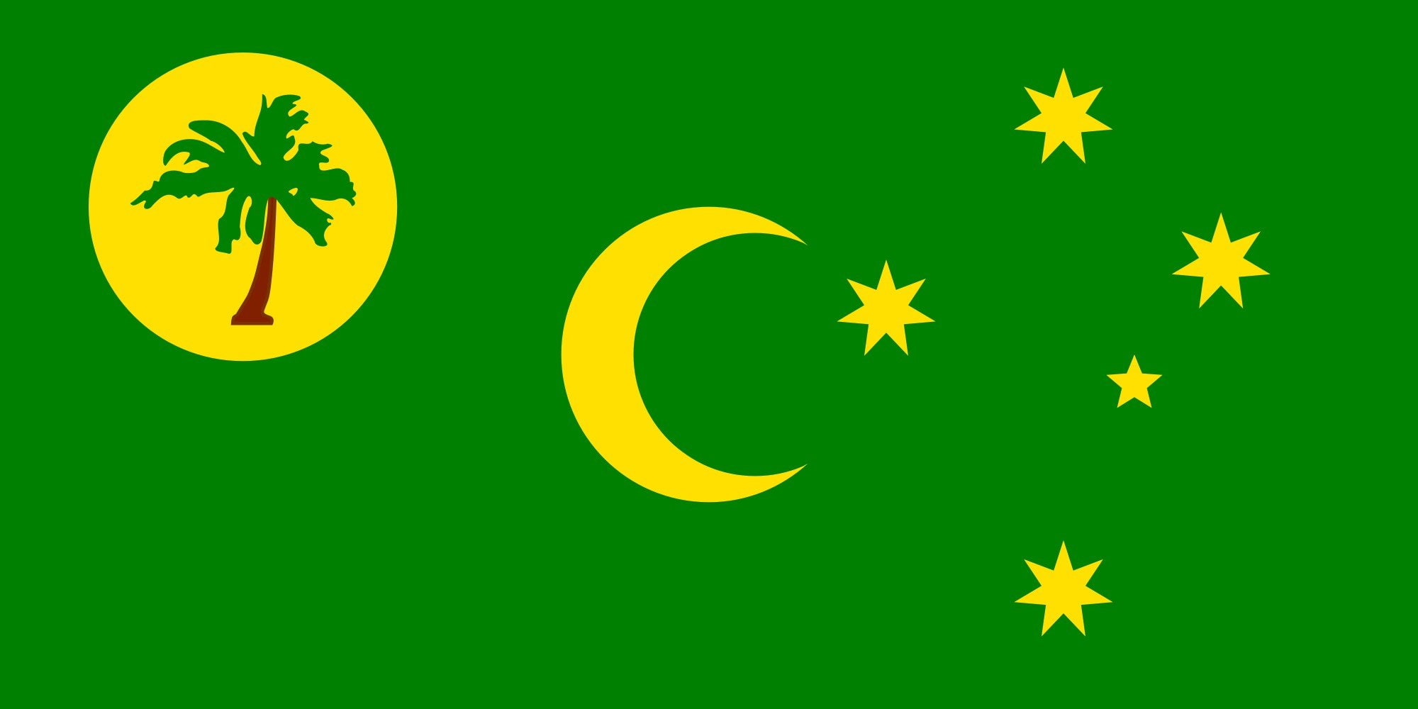 1080P, 2000px flag, cocos, islands svg, keeling, HD Wallpaper