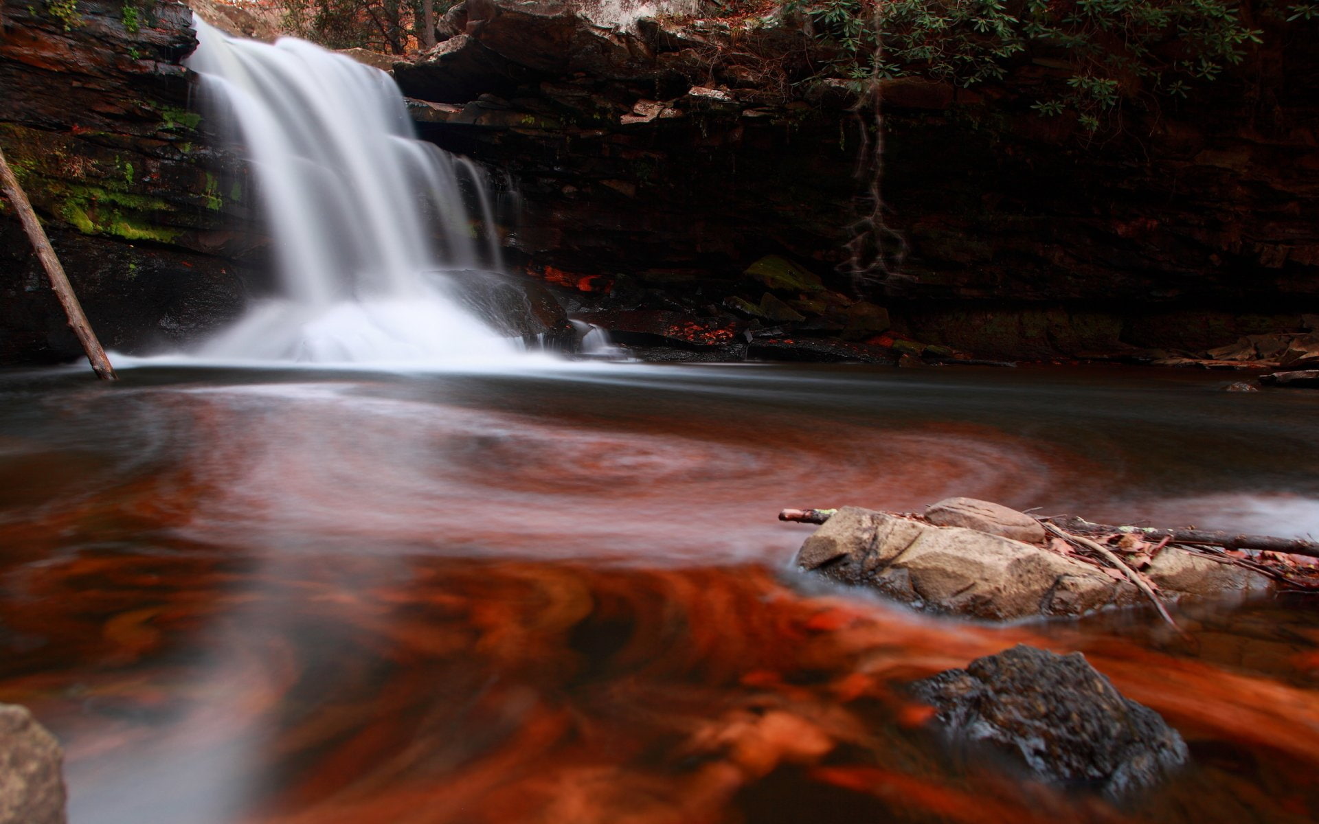 Waterfalls, 1080P, Mill Creek Waterfall, Pond, West Virginia, Waterfall, HD Wallpaper