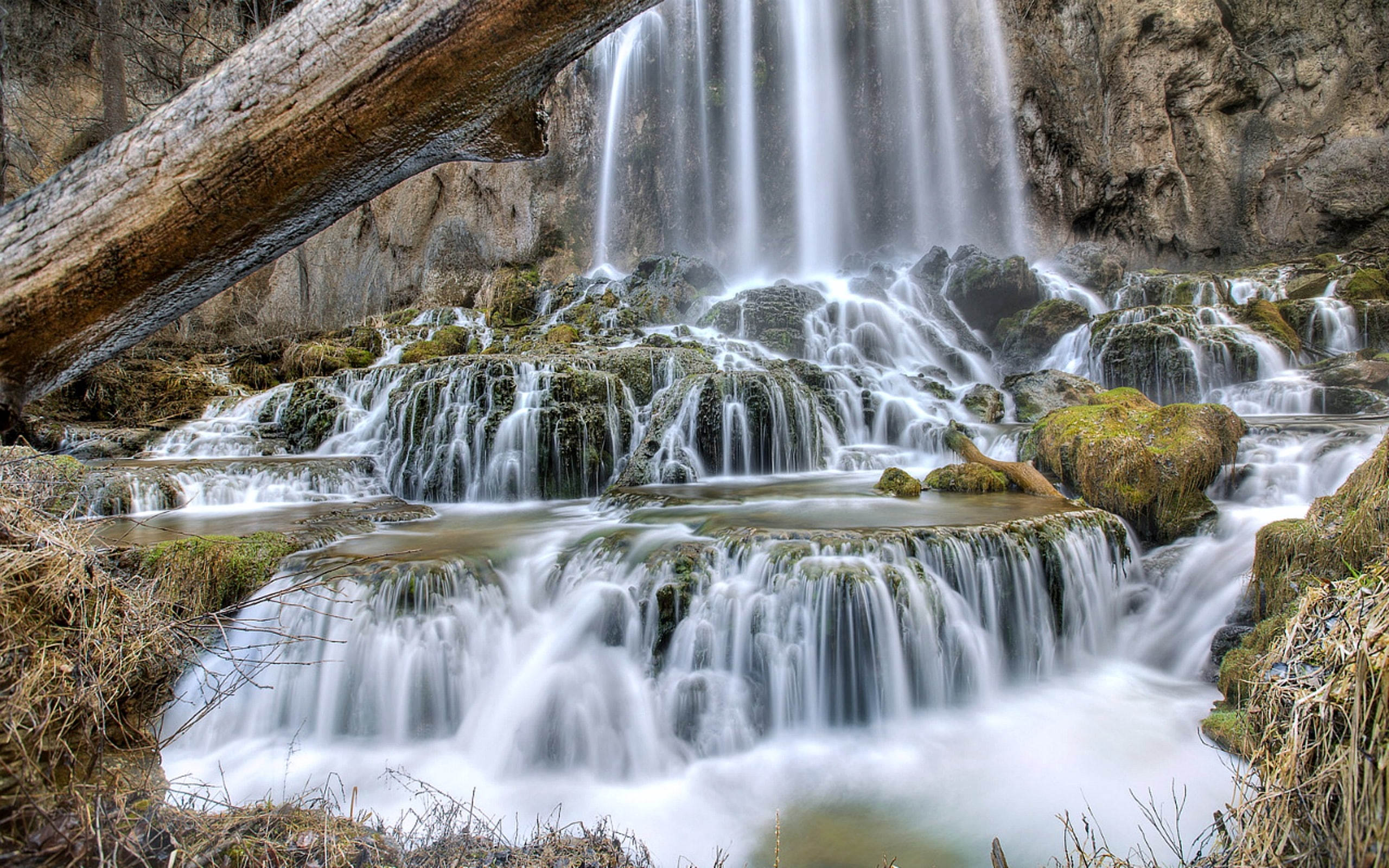 2K, virginia, beautiful, waterfall, wide, HD Wallpaper