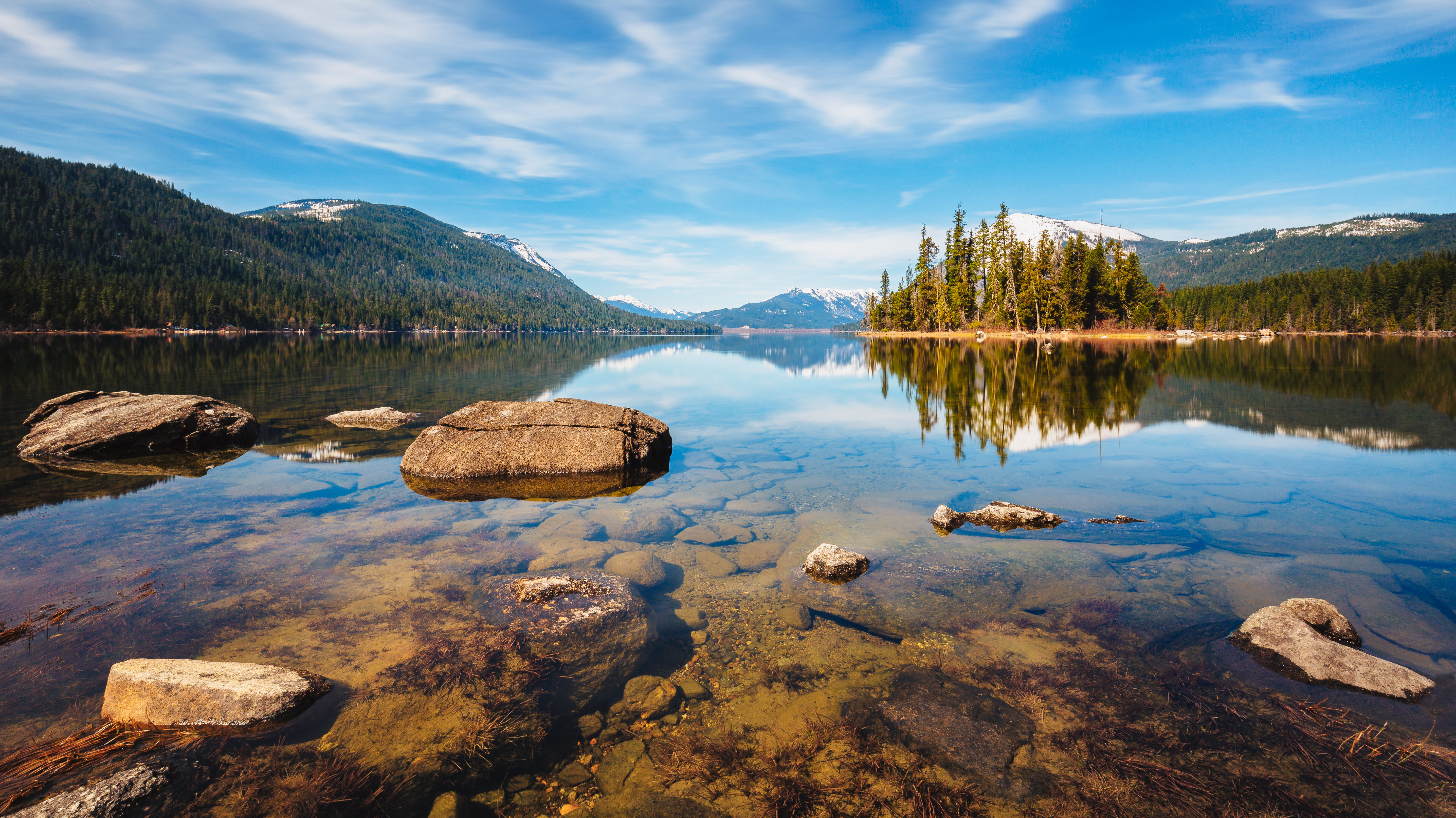 landscape, near, westrock, forest, washington, lake, outdoors, Lake Wenatchee, body, 1000x, ND, long exposure, Pacific Northwest, tree, 5K, travel, 4L, HD Wallpaper