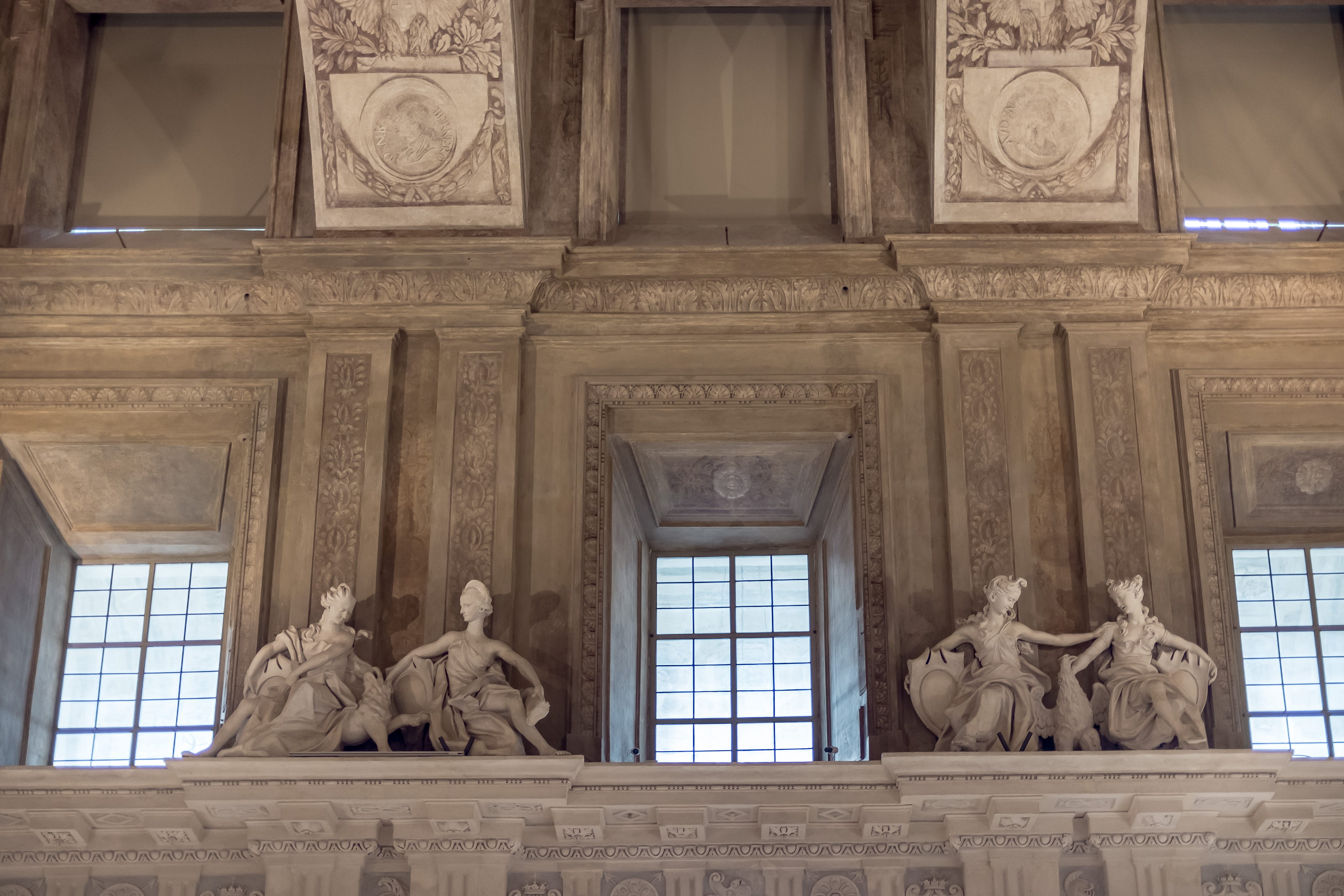 ceiling, building, travel, indoor, carving - craft product, baroque, history, landmark, castle, interiors, museum, background, venaria, representation, HD Wallpaper