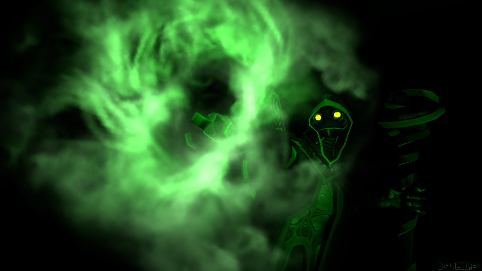one person, men, fear, Gecko spell, mystery, 1080P, arts culture and entertainment, night, illuminated, Rubick, adult, motion, Dota 2, 3d, unrecognizable person, HD Wallpaper