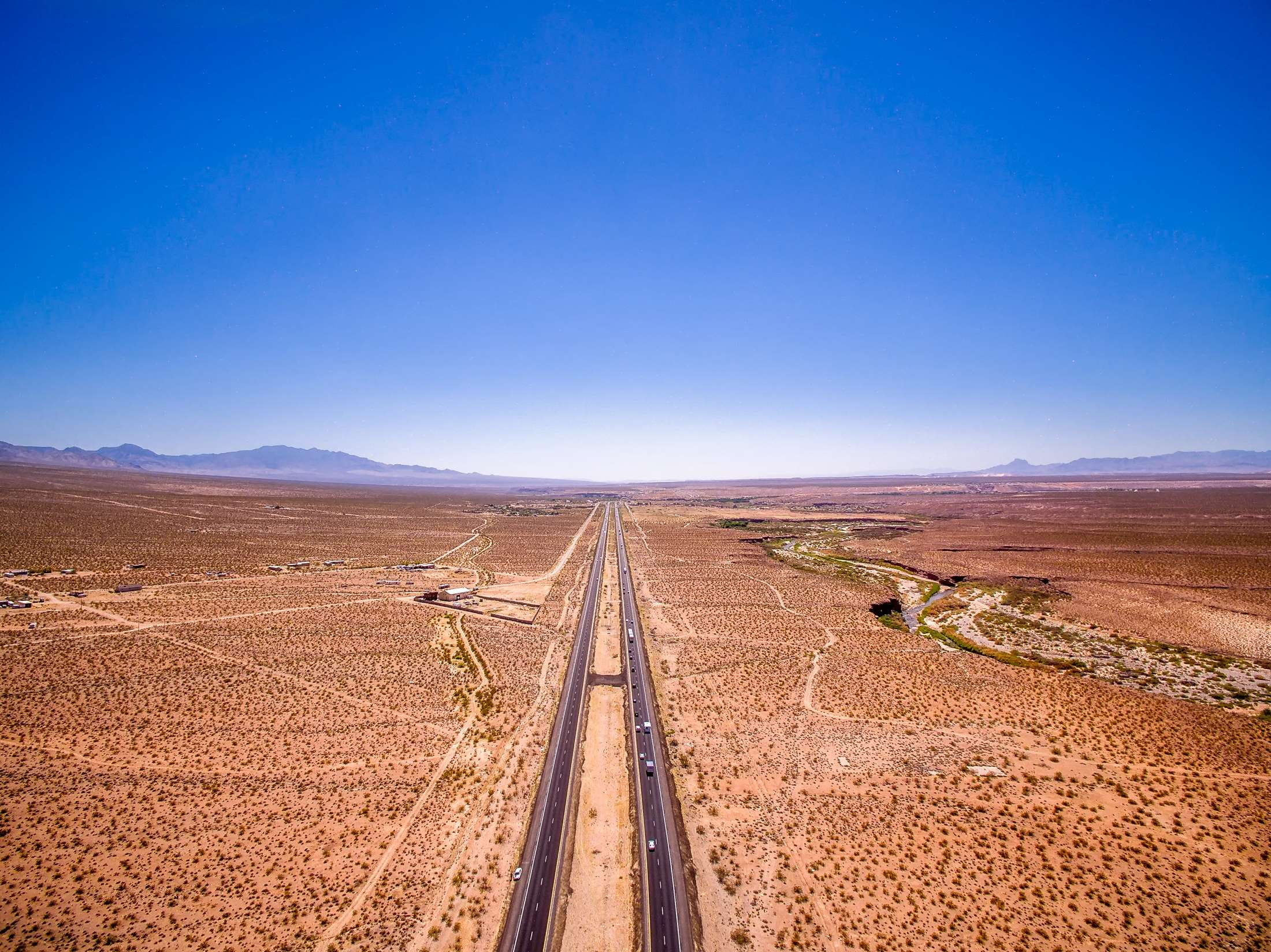 aerial view, scenics - nature, endless, mountains, desert, country, distance, climate, track, arizona, hot, rail transportation, 1080P, day, semi-arid, HD Wallpaper