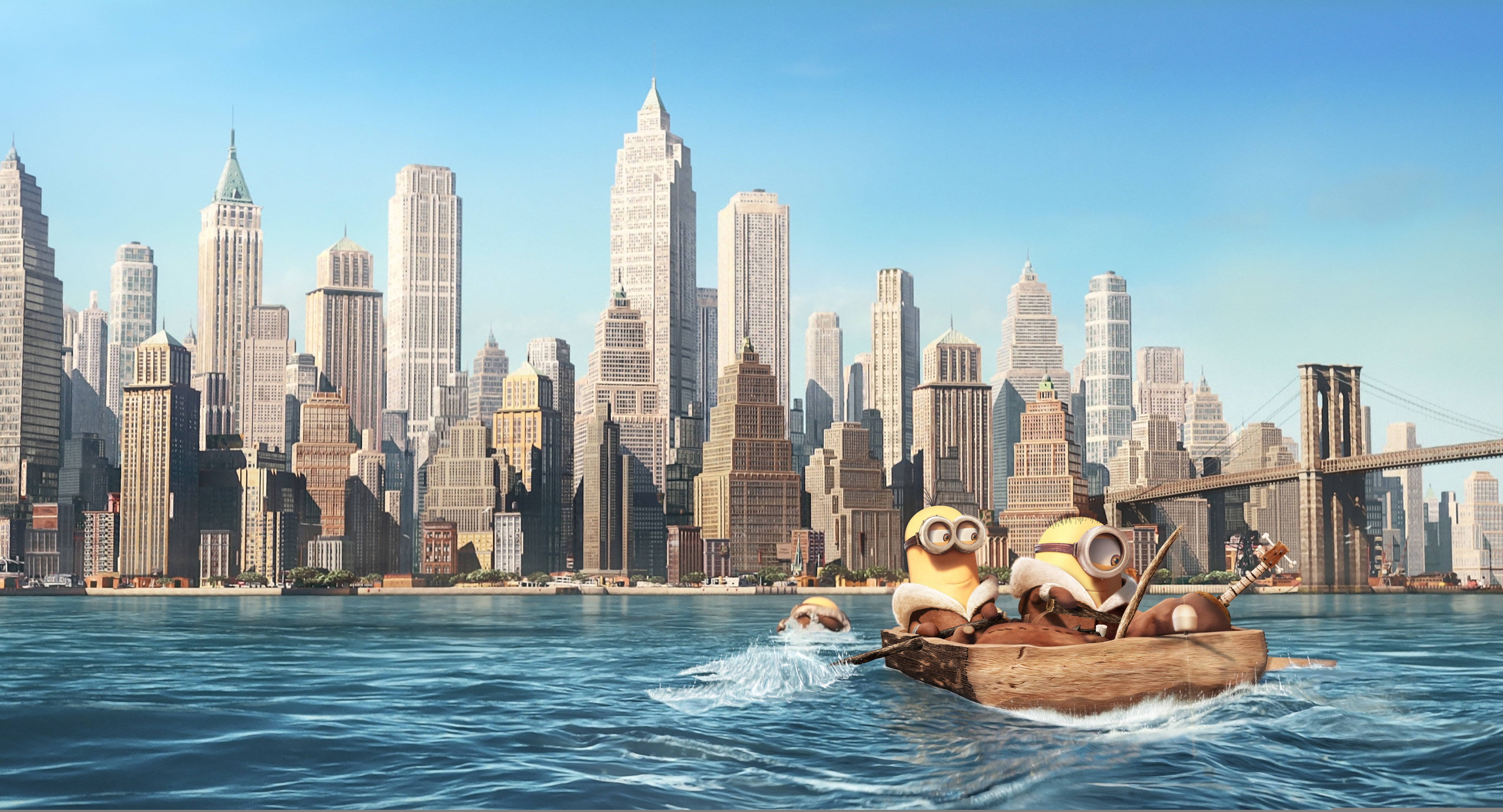 building exterior, building, architecture, city, skyscraper, urban skyline, frame, Minions, nature, waterfront, swimming pool, 5K, travel, cityscape, built structure, HD Wallpaper