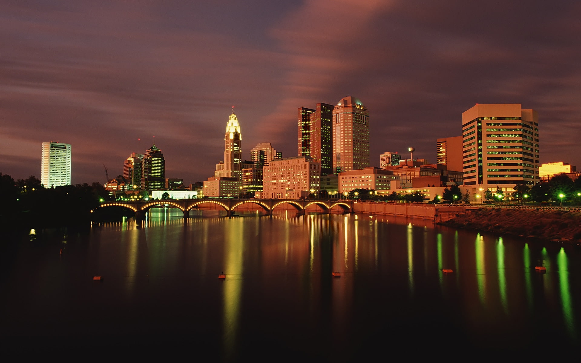 york, lake, ohio, water, city, new, photo, sky, dusk, 1080P, columbus, HD Wallpaper