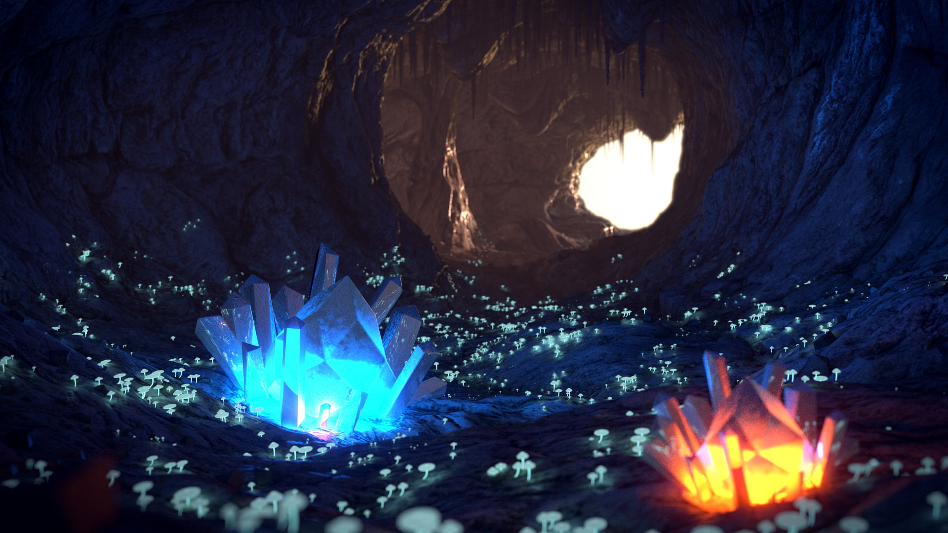 Earth, Artistic, 1080P, Cavern, HD Wallpaper