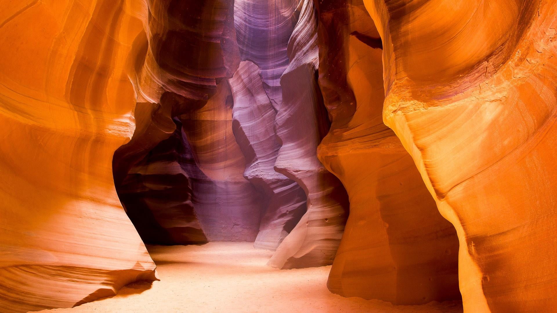 solid, arizona, tranquility, 1080P, rock formation, tourism, low angle view, beauty in nature, rock, usa, indoors, rock - object, travel destinations, HD Wallpaper