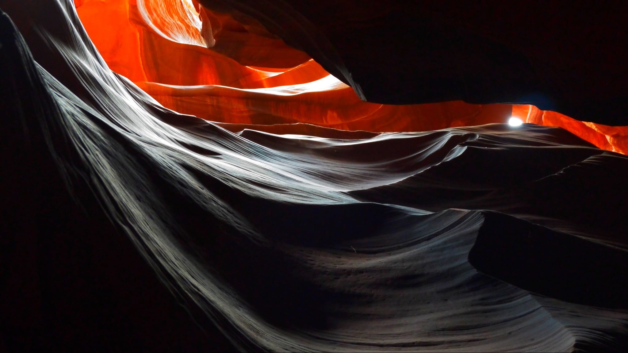 no people, motion, navajo, beauty in nature, cave, luminosity, pattern, indoors, black background, geology, non-urban scene, water, canyon, backgrounds, HD Wallpaper