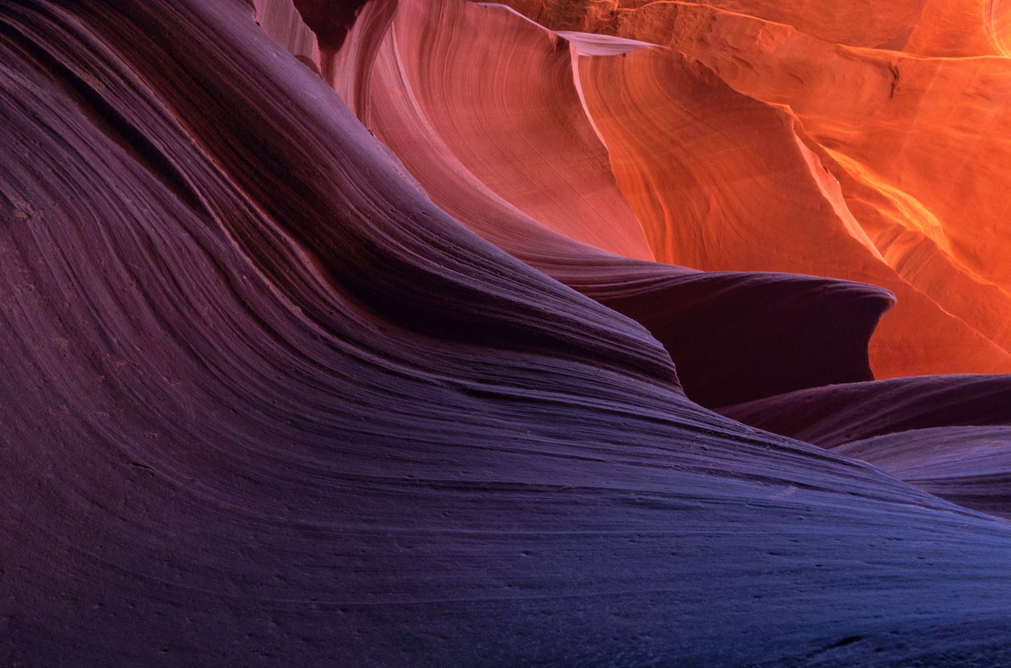 rock - object, canyon, nature, sandstone, yellow, hike, natural condition, rock formation, physical geography, eroded, rock, purple, orange, backgrounds, HD Wallpaper