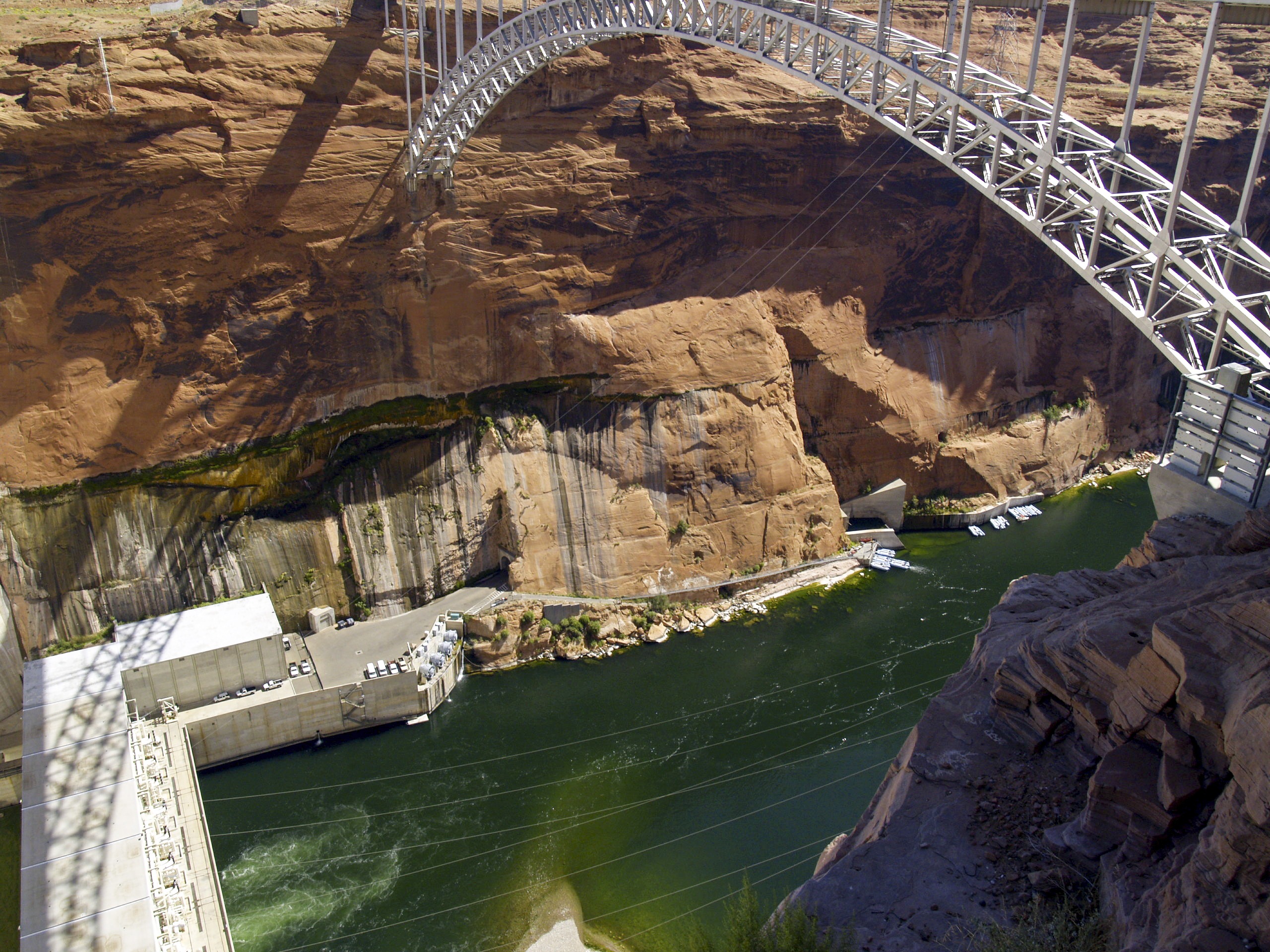 tourism, solid, power plant, architecture, page, river, construction, nature, rock - object, connection, water, built structure, travel, arizona, arch bridge, HD Wallpaper