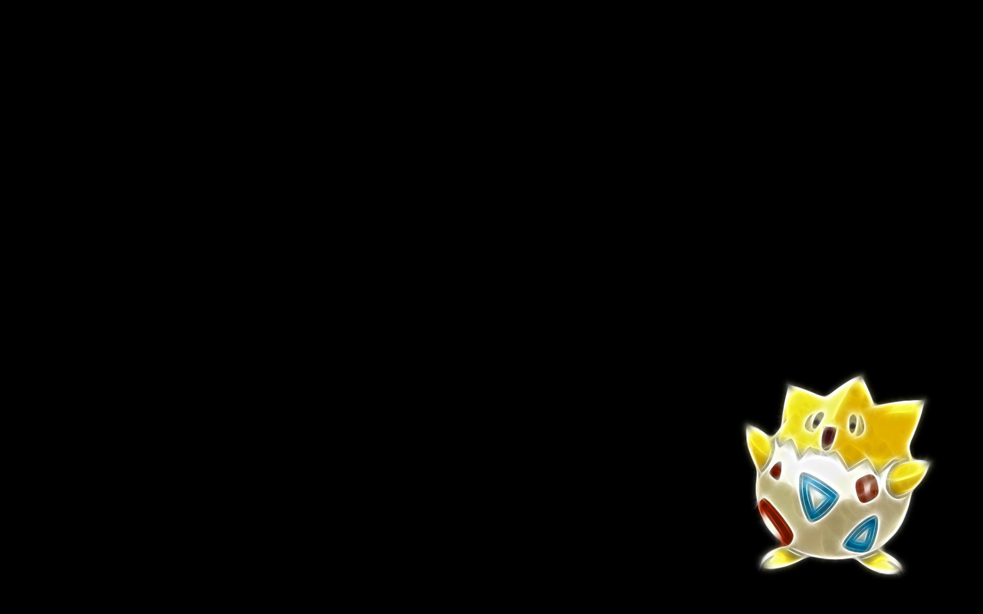black, 1080P, black background, togepi, background, minimalism, HD Wallpaper