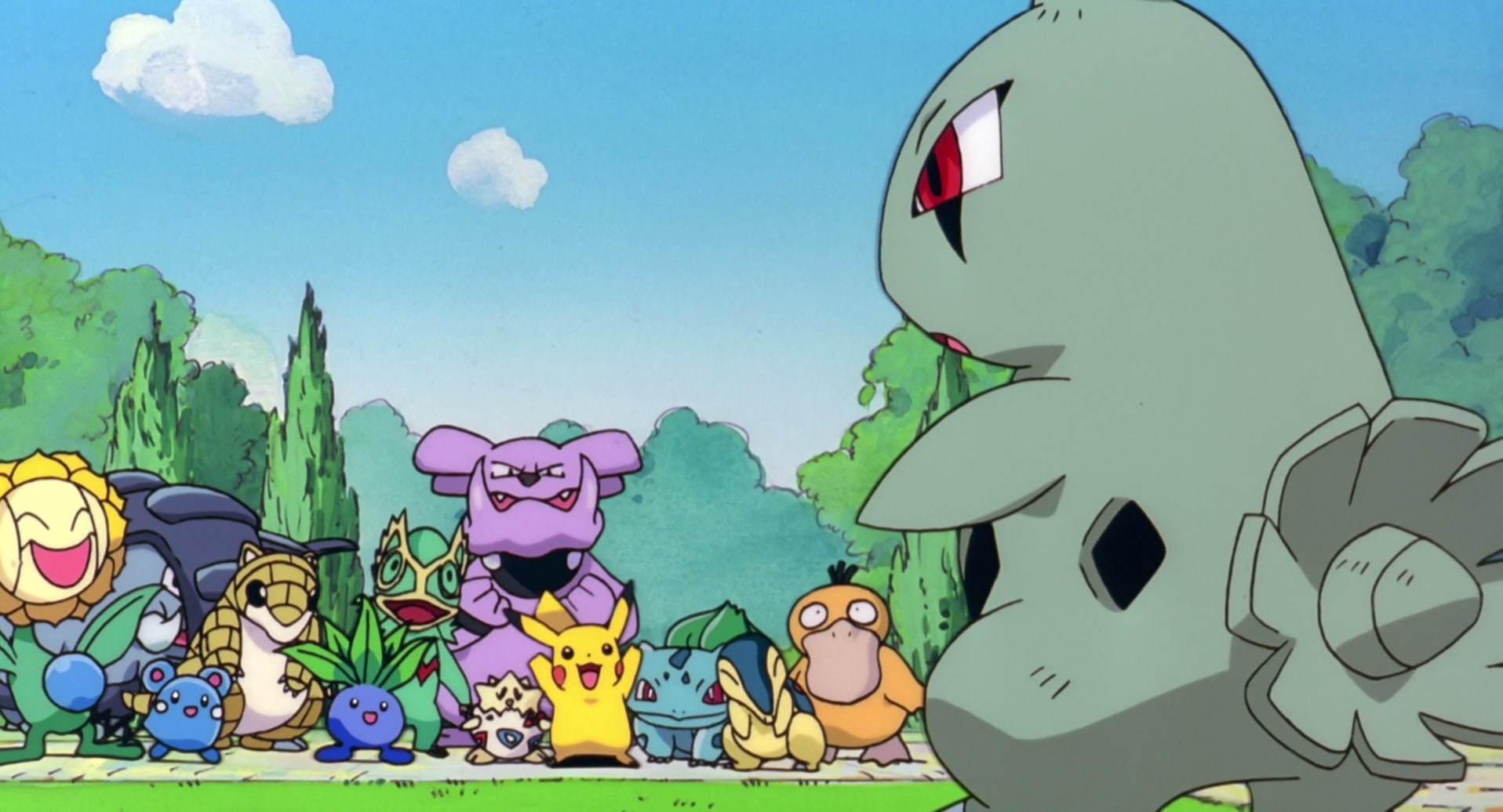 Larvitar (Pokémon), Pikachus Pikaboo, Azumarill (Pokemon), Donphan (Pokémon), Kecleon (Pokémon), Psyduck (Pokémon), Granbull (Pokémon), Oddish (Pokémon), HD Wallpaper
