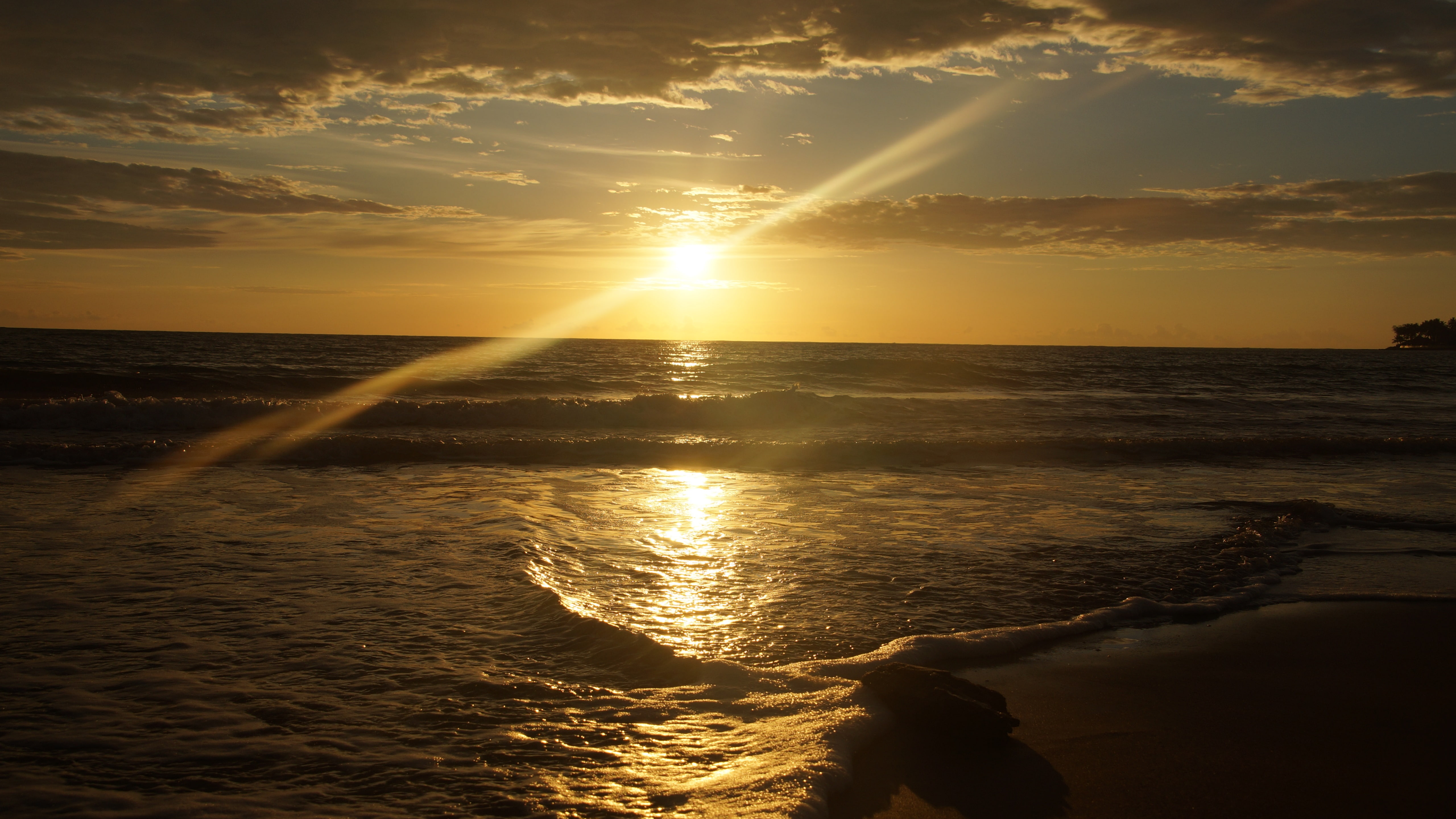 dominican republic, beach, 5K, morning, sun, horizon, sunrise, HD Wallpaper