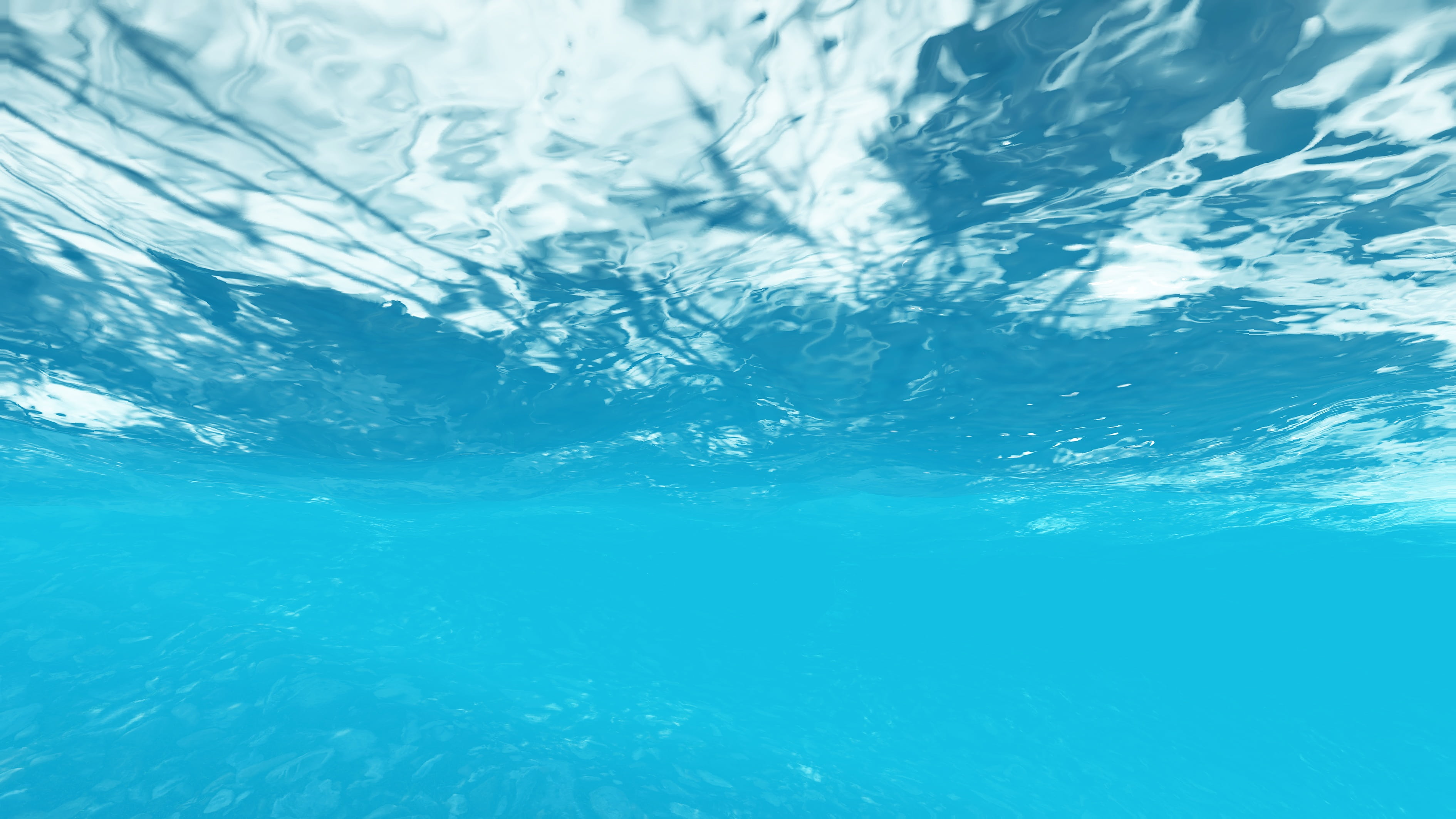 swimming Pool, turquoise Colored, abstract, wave, underwater, summer, liquid, abstract backgrounds, brightly lit, full frame, rippled, freshness, blue, HD Wallpaper