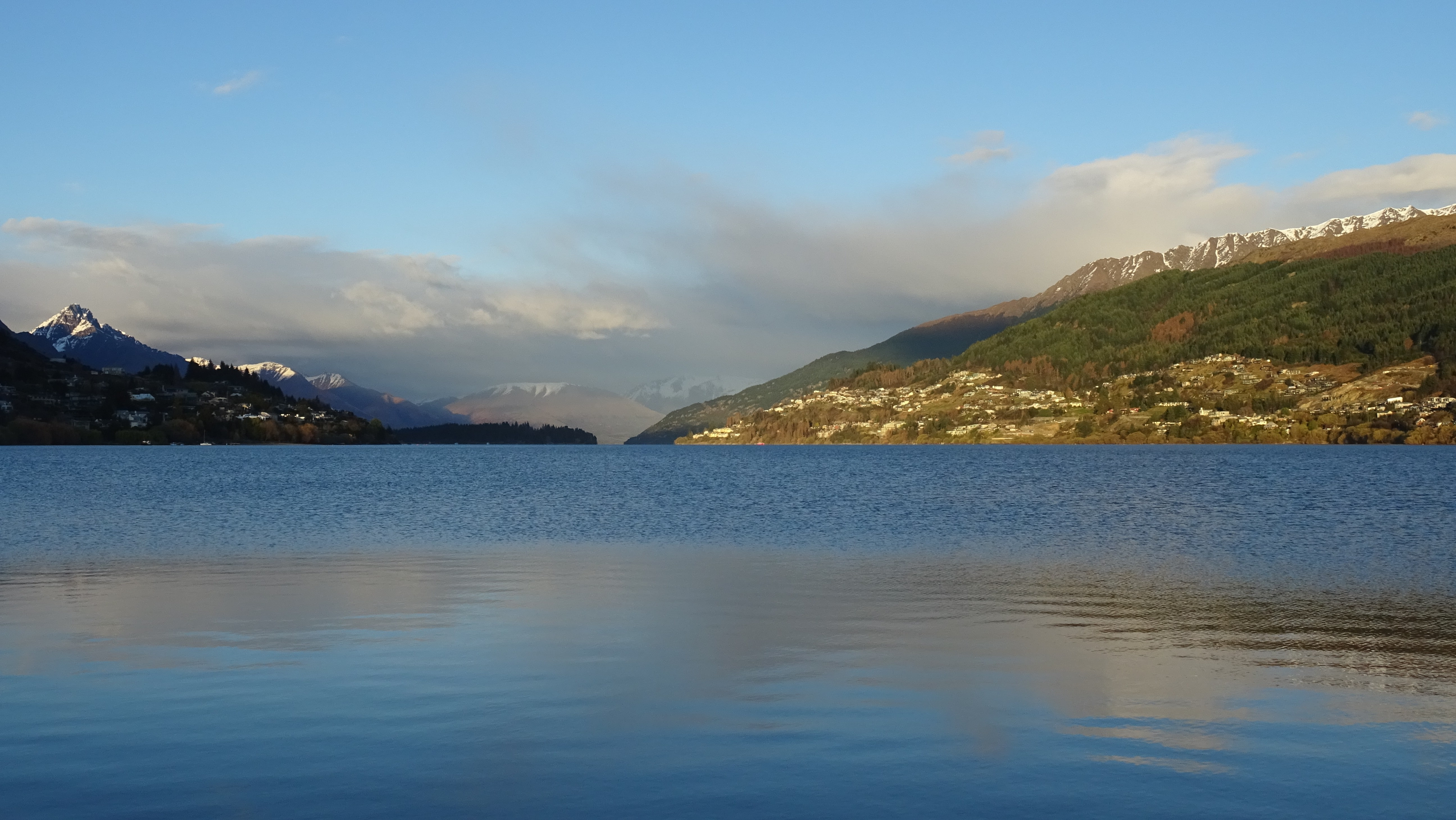 reflection, tranquility, nature, New Zealand, scenics - nature, plant, waterfront, outdoors, mountain, Queenstown, cloud - sky, tranquil scene, no people, HD Wallpaper