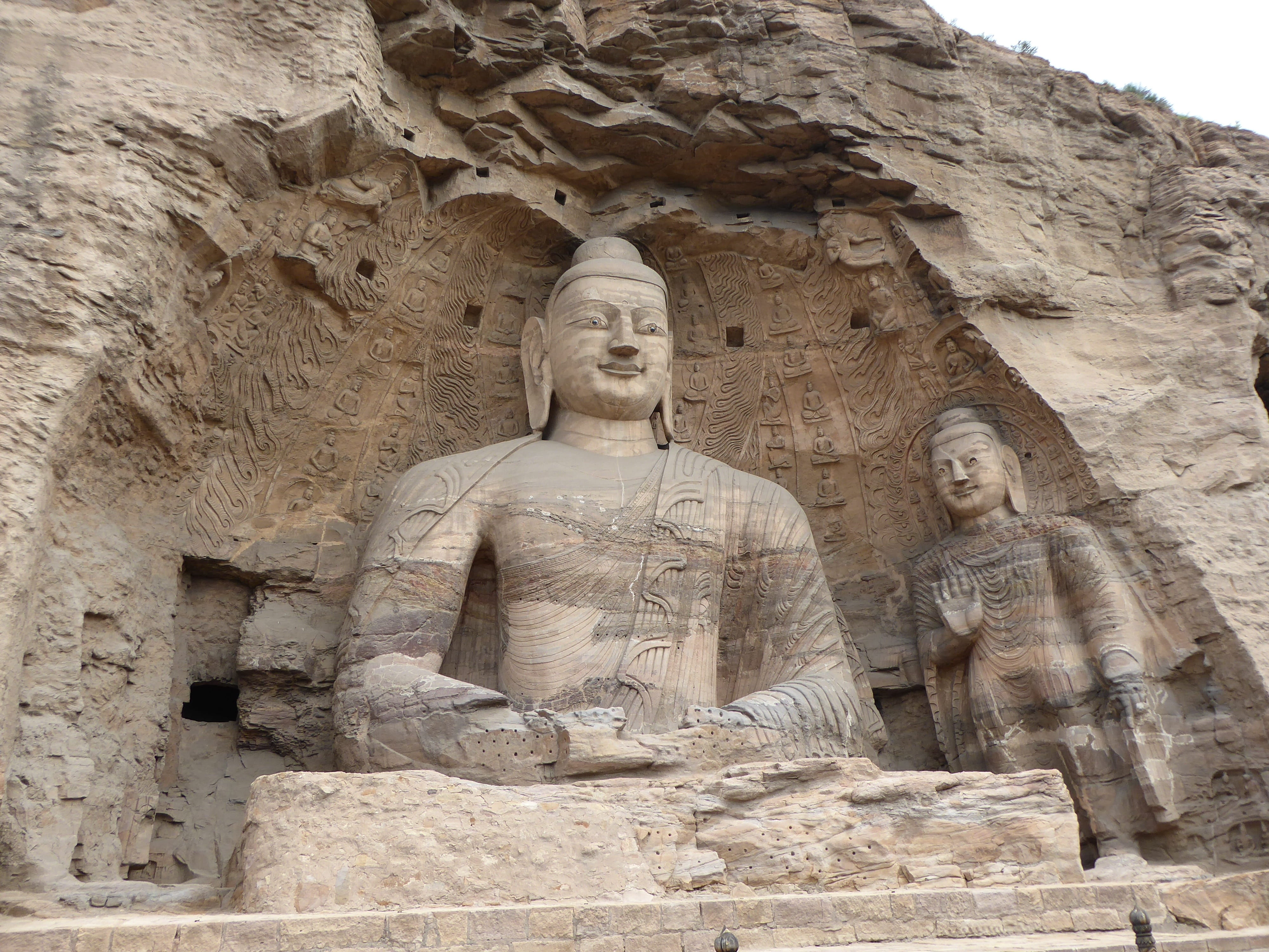 unesco world heritage, ancient, yungang caves, craft, stone carving, buddhism, tang dynasty, archaeology, cave temple, place of worship, spirituality, belief, HD Wallpaper