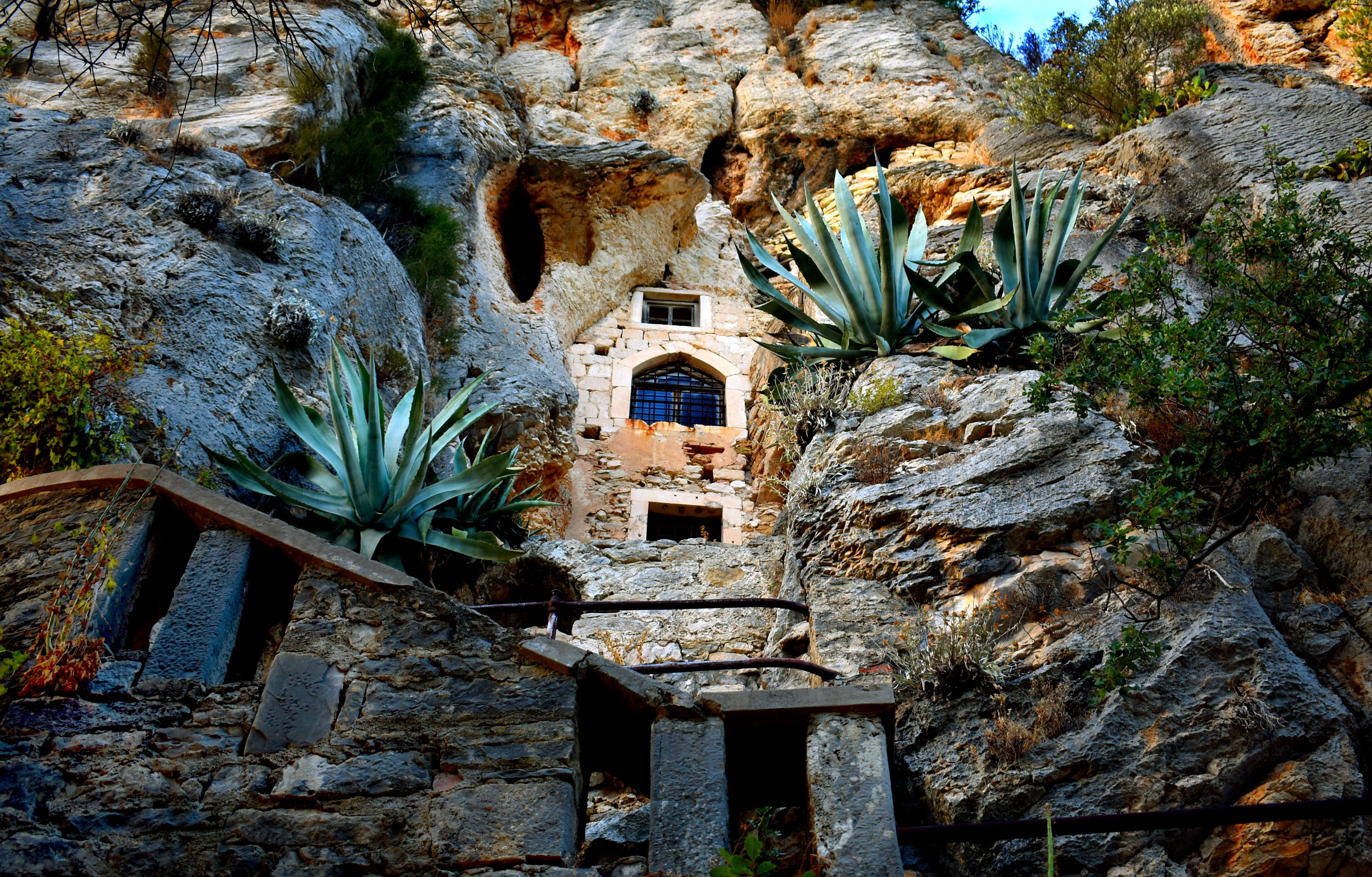 outdoors, the past, ancient civilization, building, sv, split, building exterior, jere, rock formation, architecture, croatia, ruined, history, cave, old ruin, HD Wallpaper