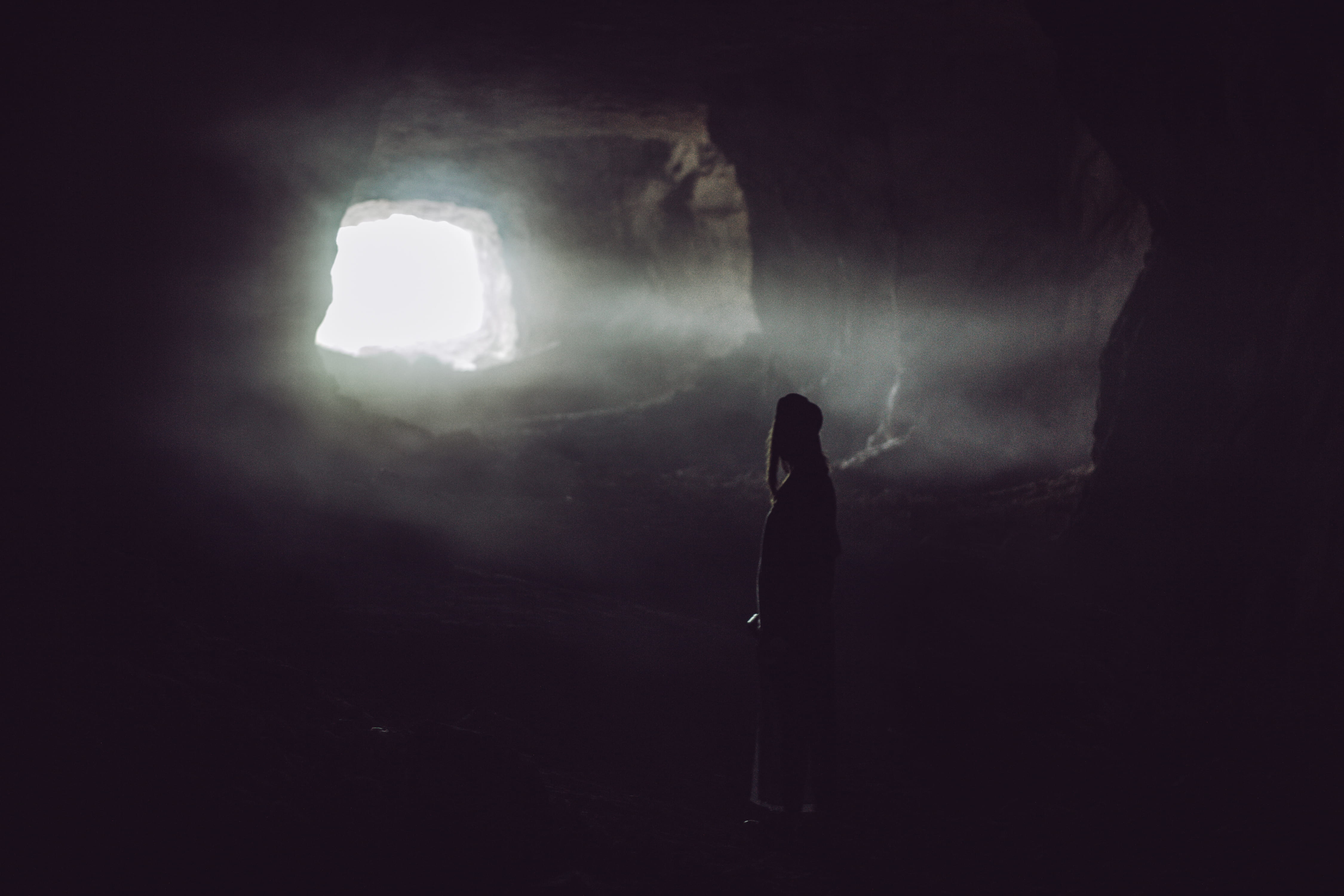 shadow, light - natural phenomenon, full length, scary, one person, nature, underground, lifestyles, person, darkness, window, mystery, female, silhouette, HD Wallpaper