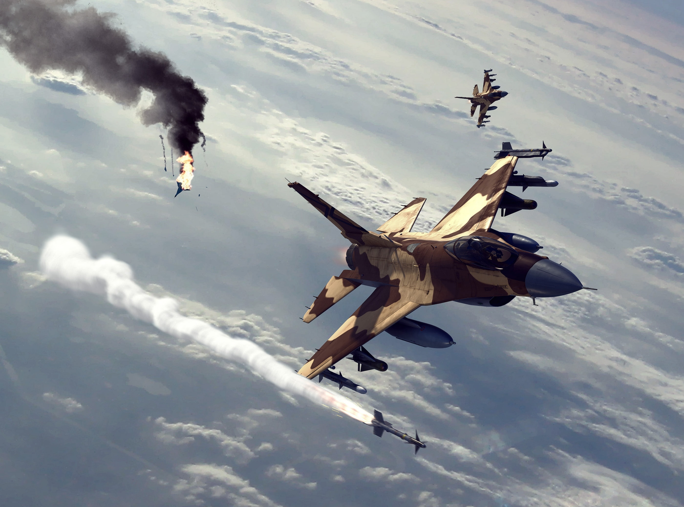 Real, Army, navy, 2K, on the move, military, Fight, airplane, sky, day, camouflage, nature, military airplane, woodland, mode of transportation, aerospace industry, HD Wallpaper