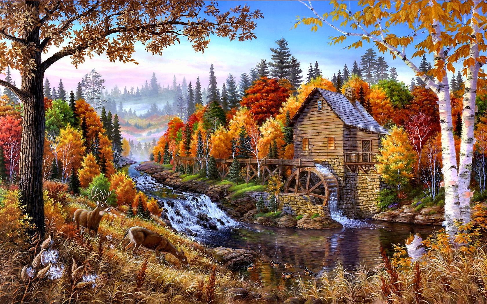 watermill, 720P, HD Wallpaper
