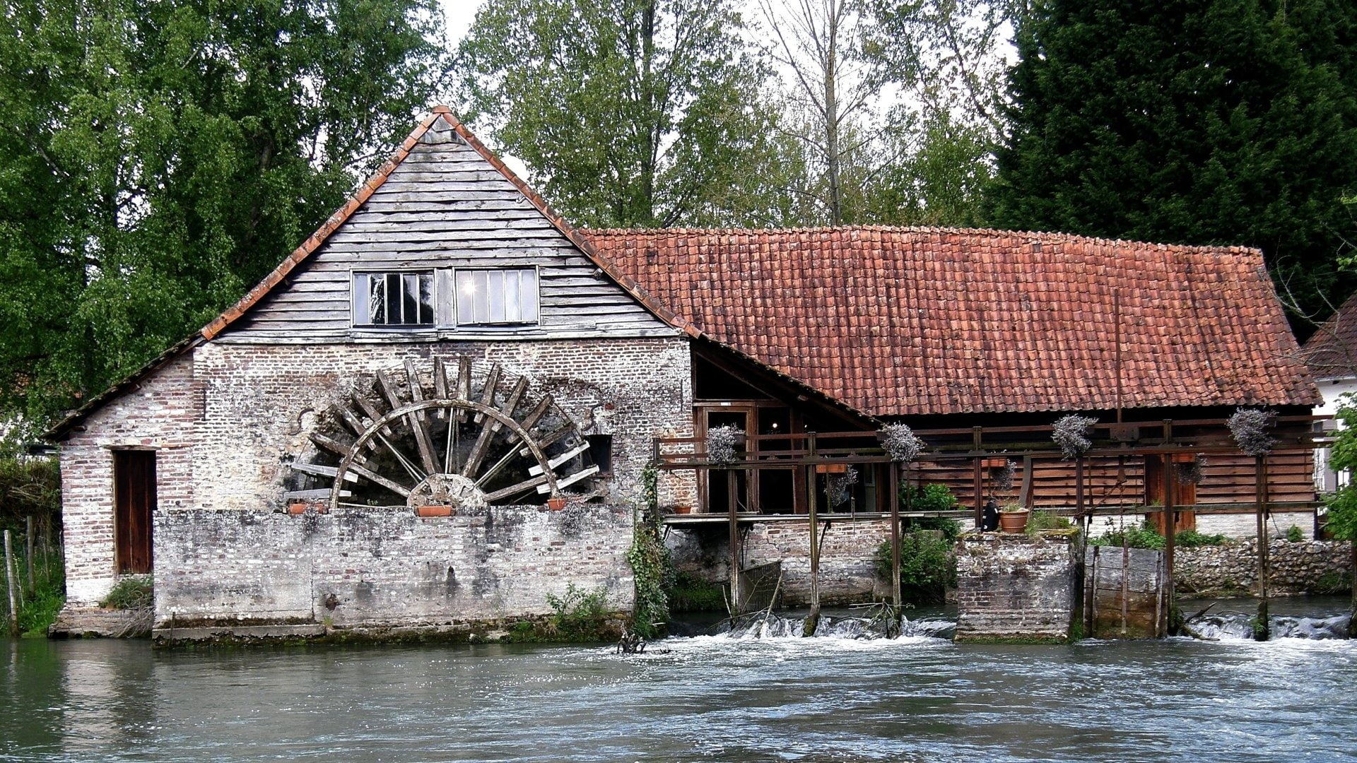 1080P, Watermill, Man Made, HD Wallpaper